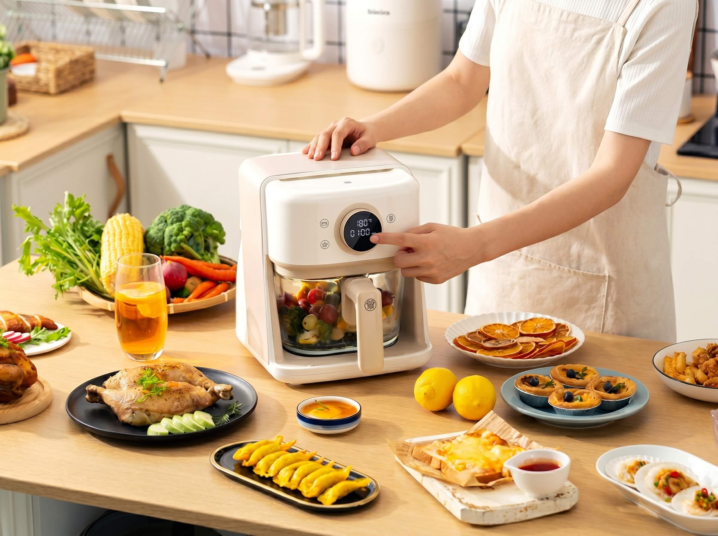 Zhiwu Boiling Visual Air Fryer Transparent Glass