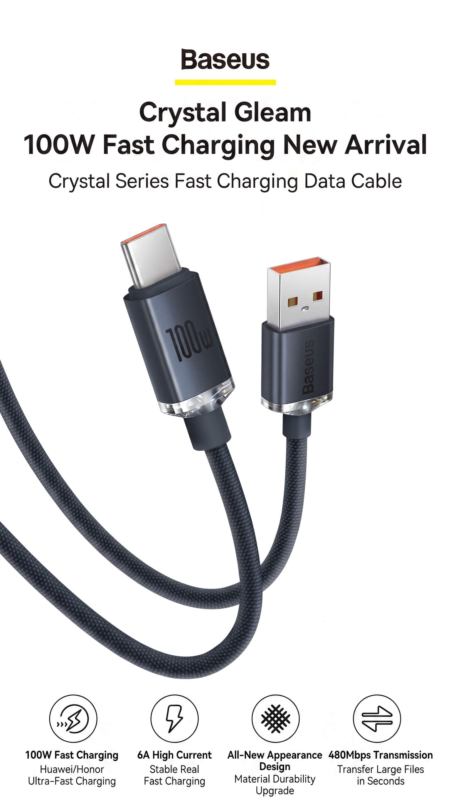 Baseus Jingyao Type C Fast Charging Data Cable