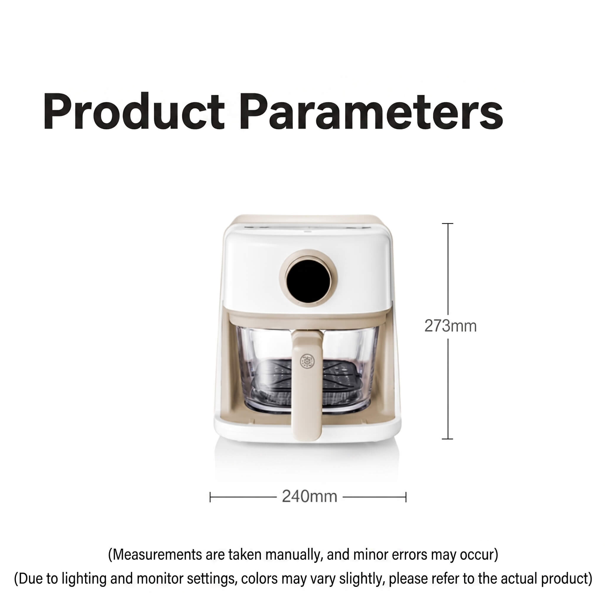 Zhiwu Boiling Visual Air Fryer Transparent Glass
