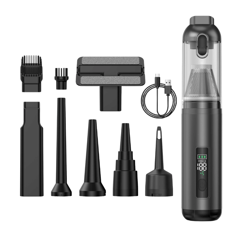 Car Vacuum Cleaner Brushless Handheld Vacuum Silver Gray 