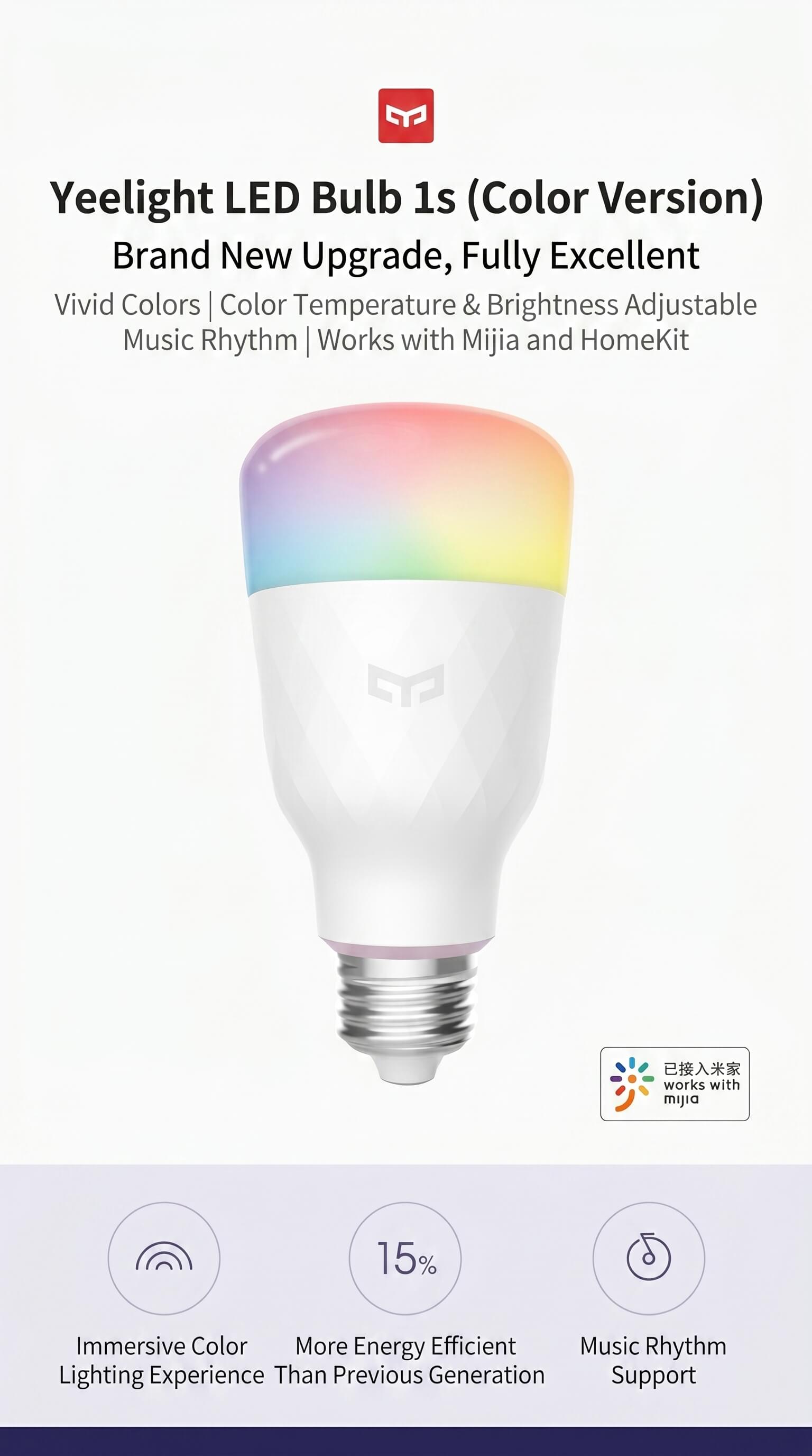 Yeelight Smart LED Bulb 1S Color