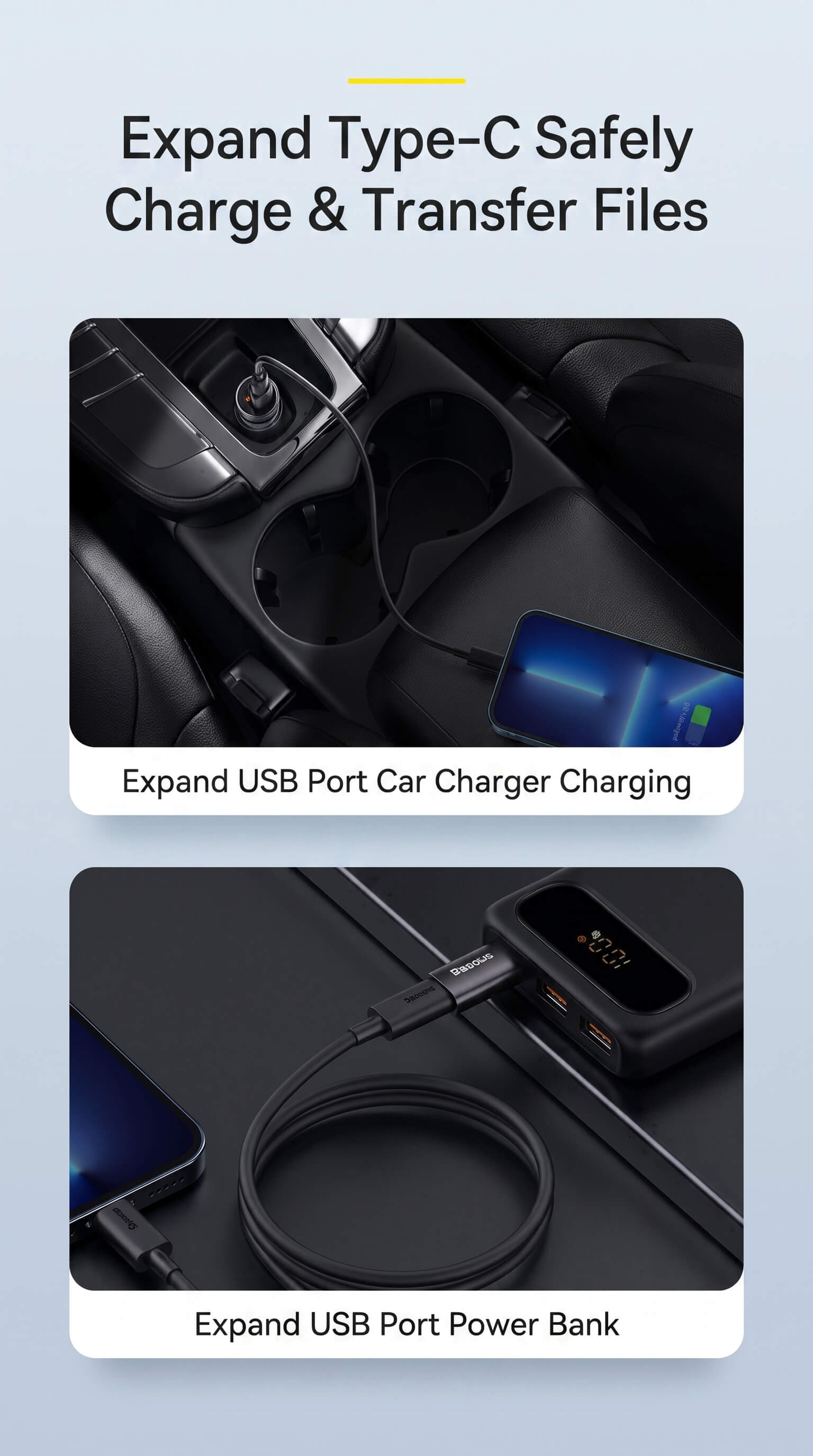 Baseus Ingenuity Series USB-A Male to Type-C Female OTG Mini Adapter USB 3.1