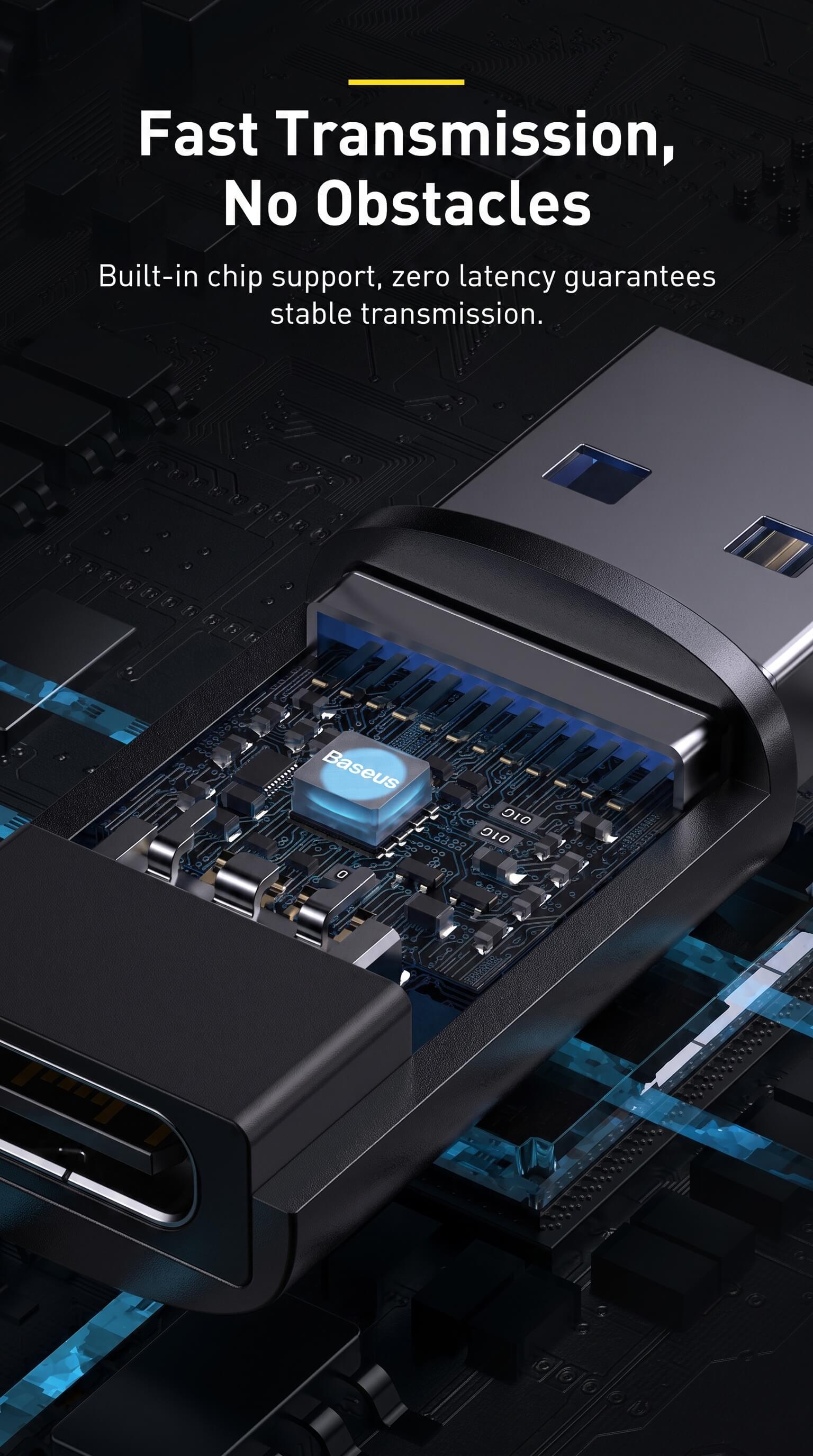 Baseus Ingenuity Series USB-A Male to Type-C Female OTG Mini Adapter USB 3.1