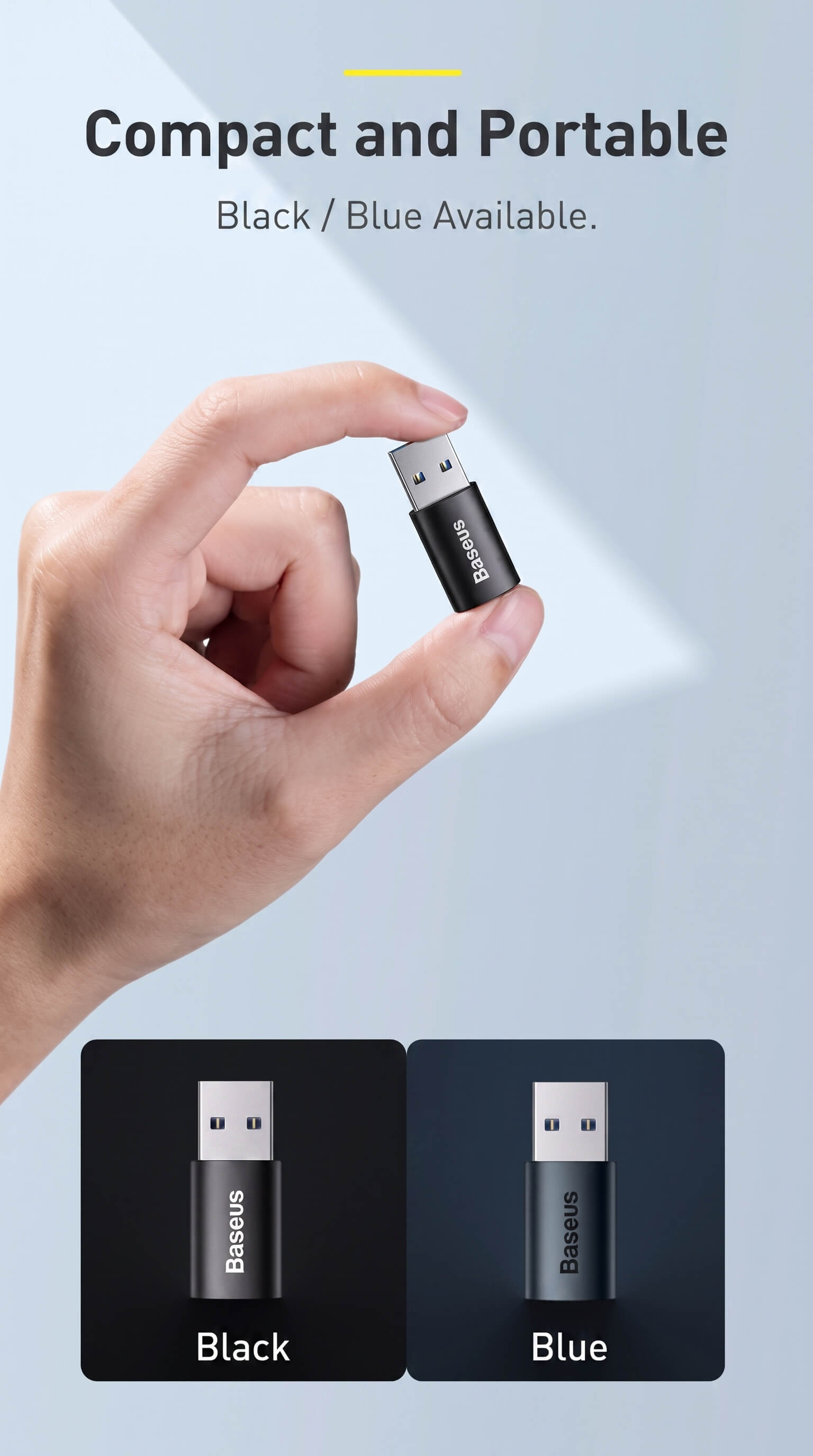 Baseus Ingenuity Series USB-A Male to Type-C Female OTG Mini Adapter USB 3.1