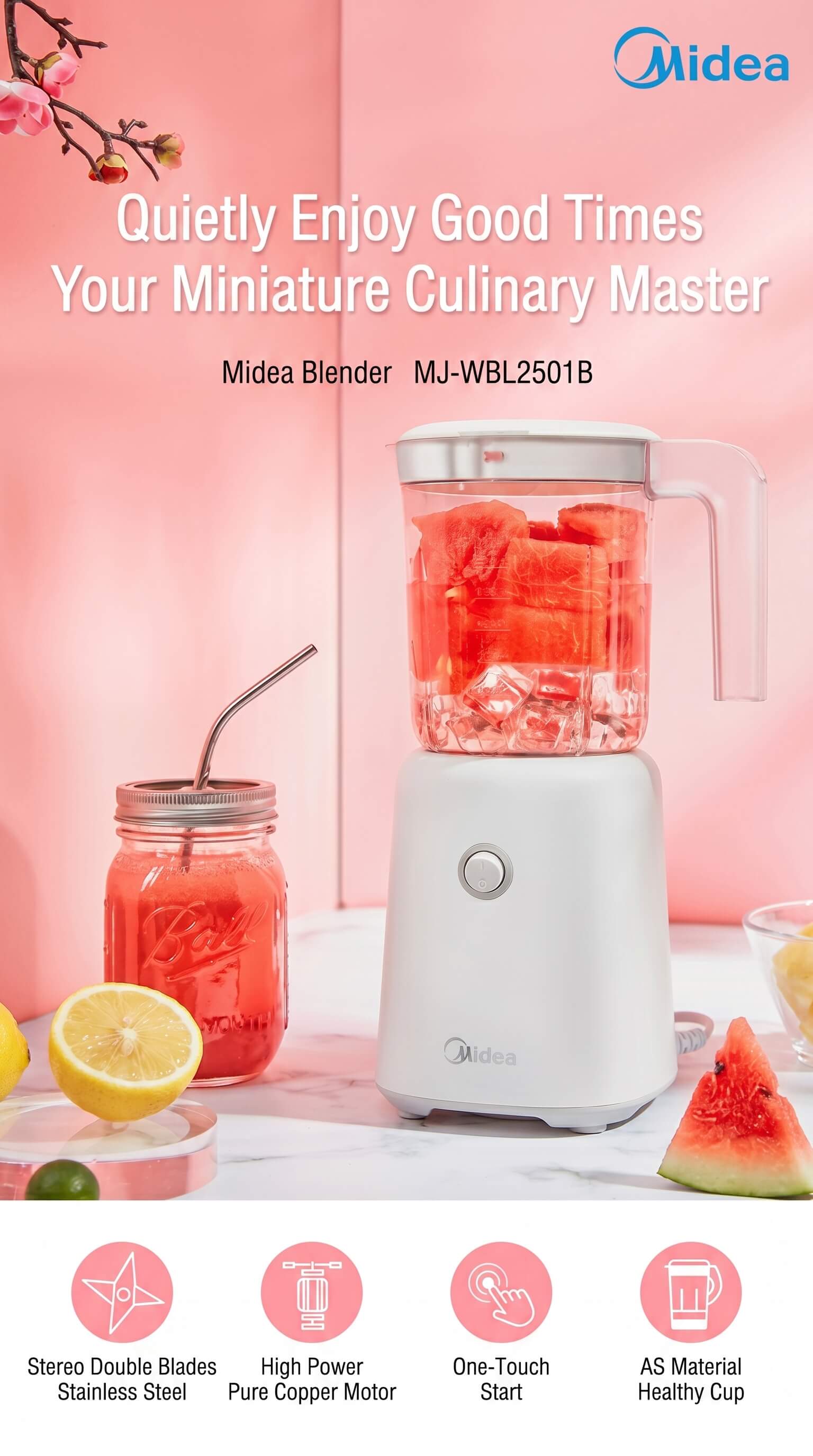 Midea Blender Multifunctional Portable Mixer