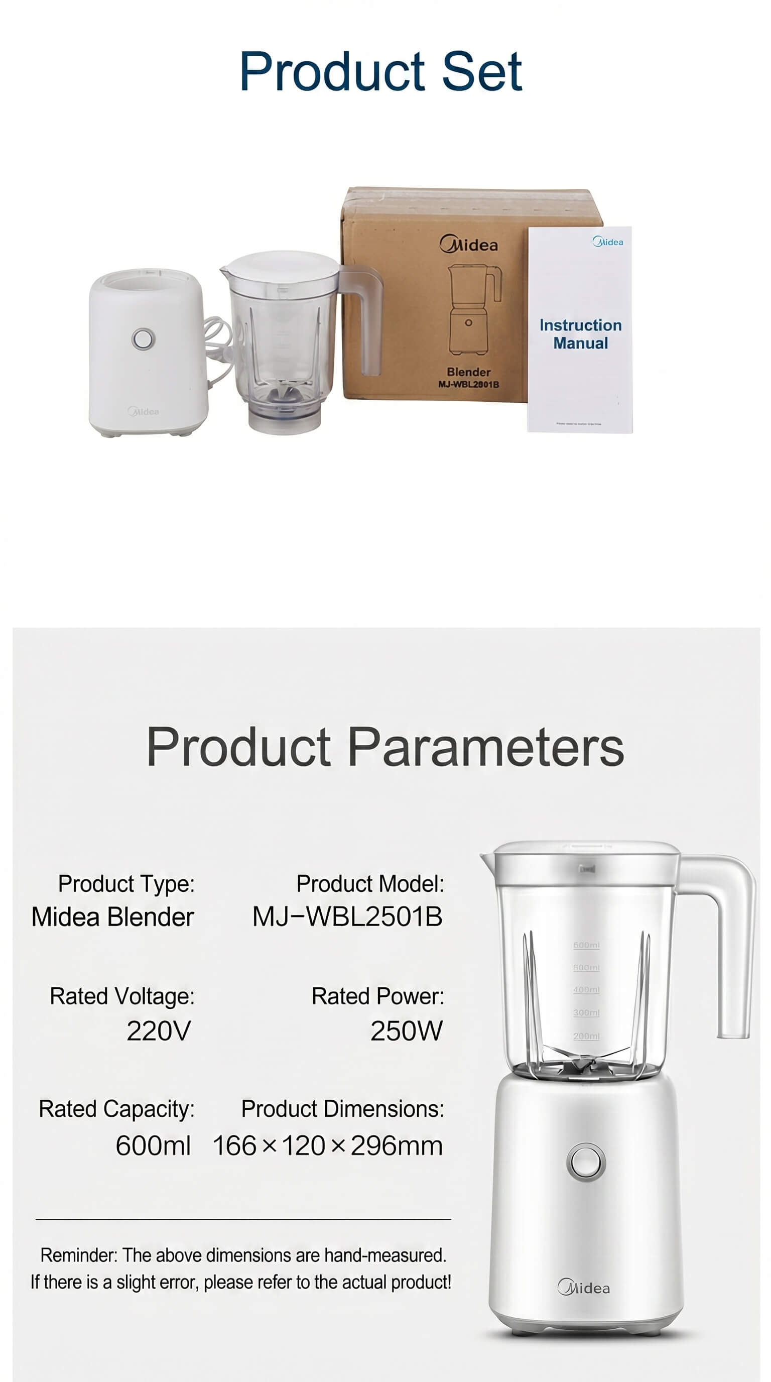 Midea Blender Multifunctional Portable Mixer