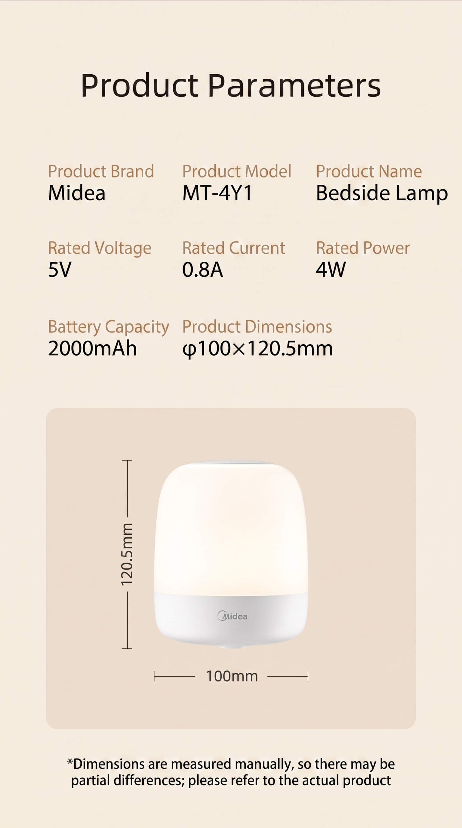 Midea Bedside Lamp