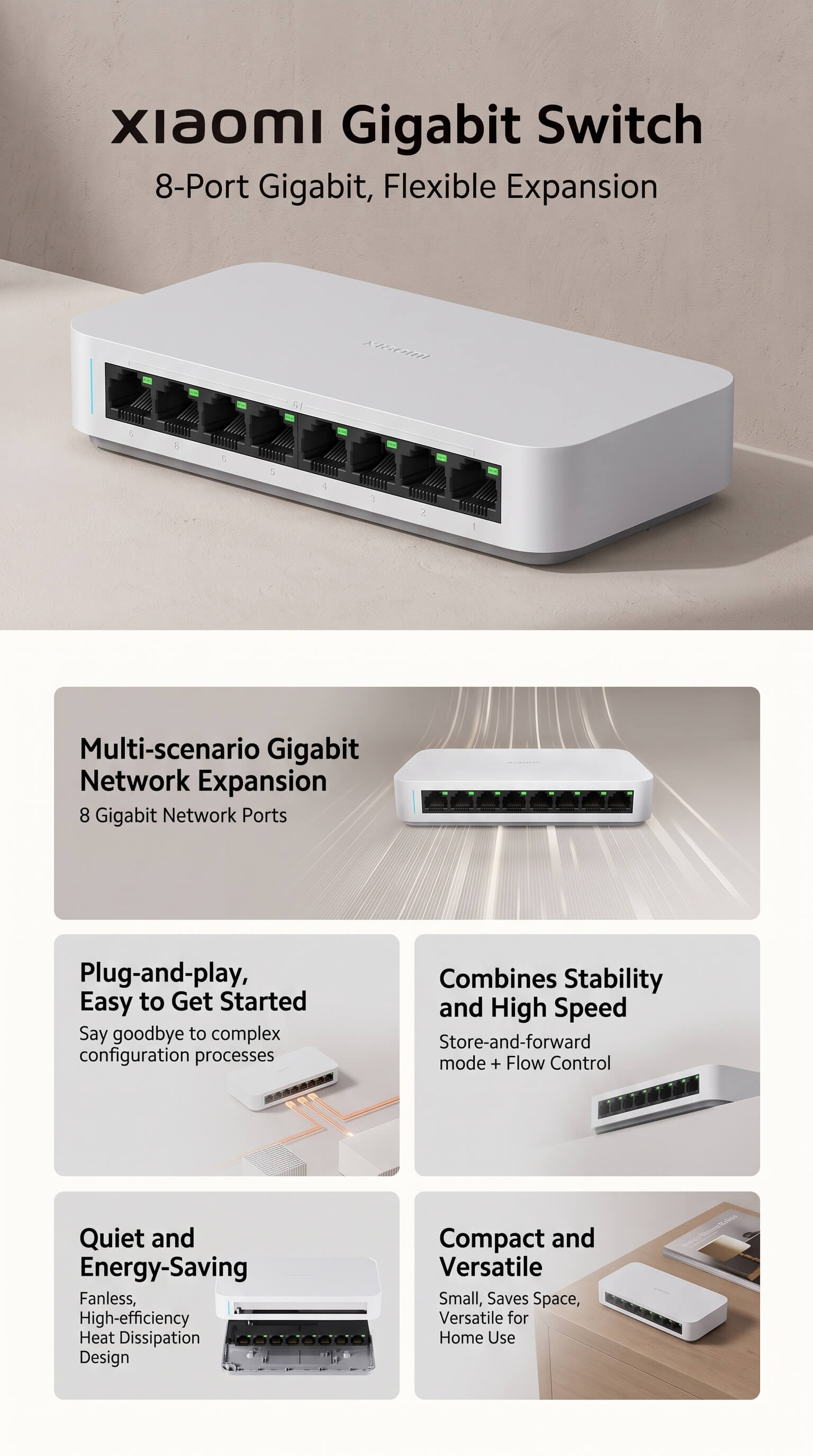 Xiaomi Gigabit Switch 8-Port