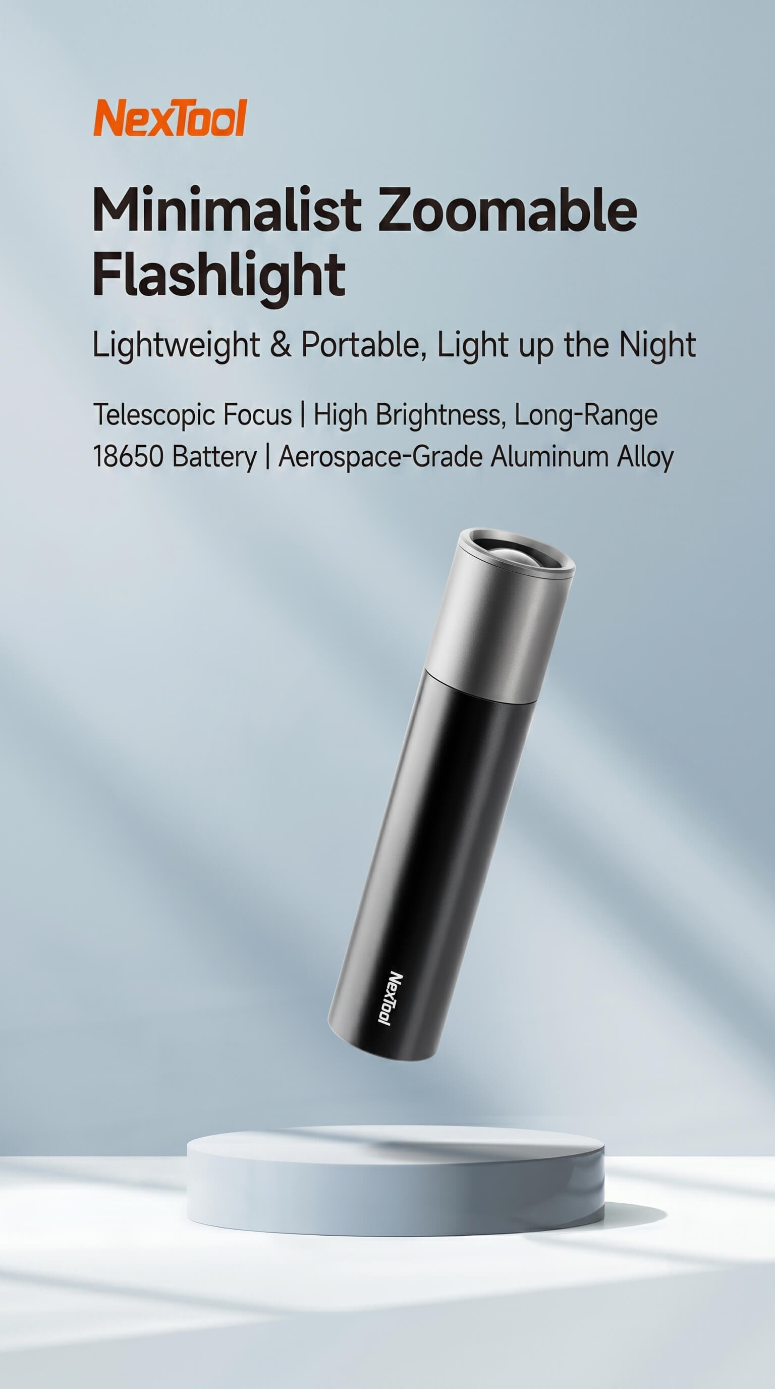 Natto Minimalist Zoom Flashlight