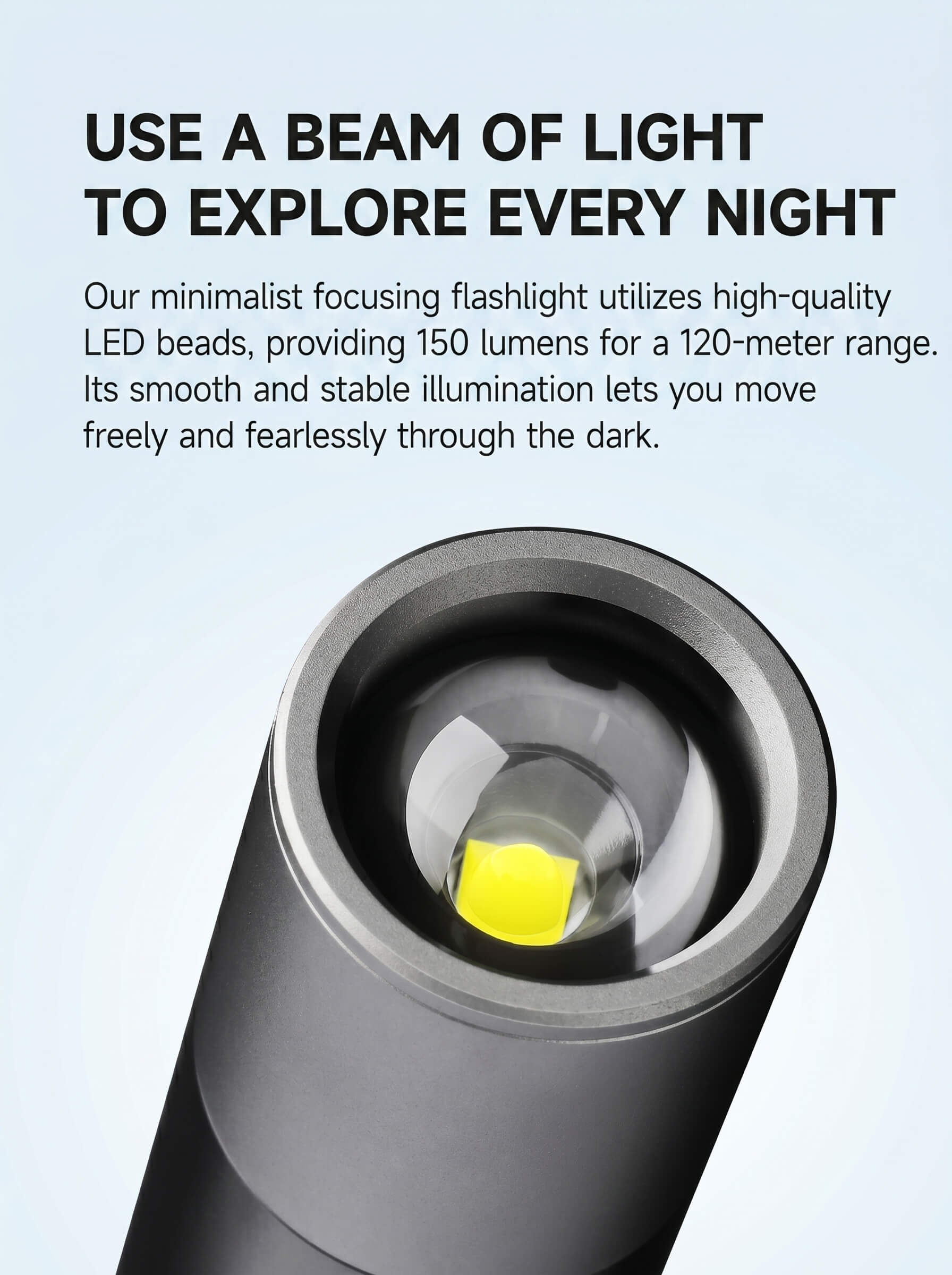Natto Minimalist Zoom Flashlight