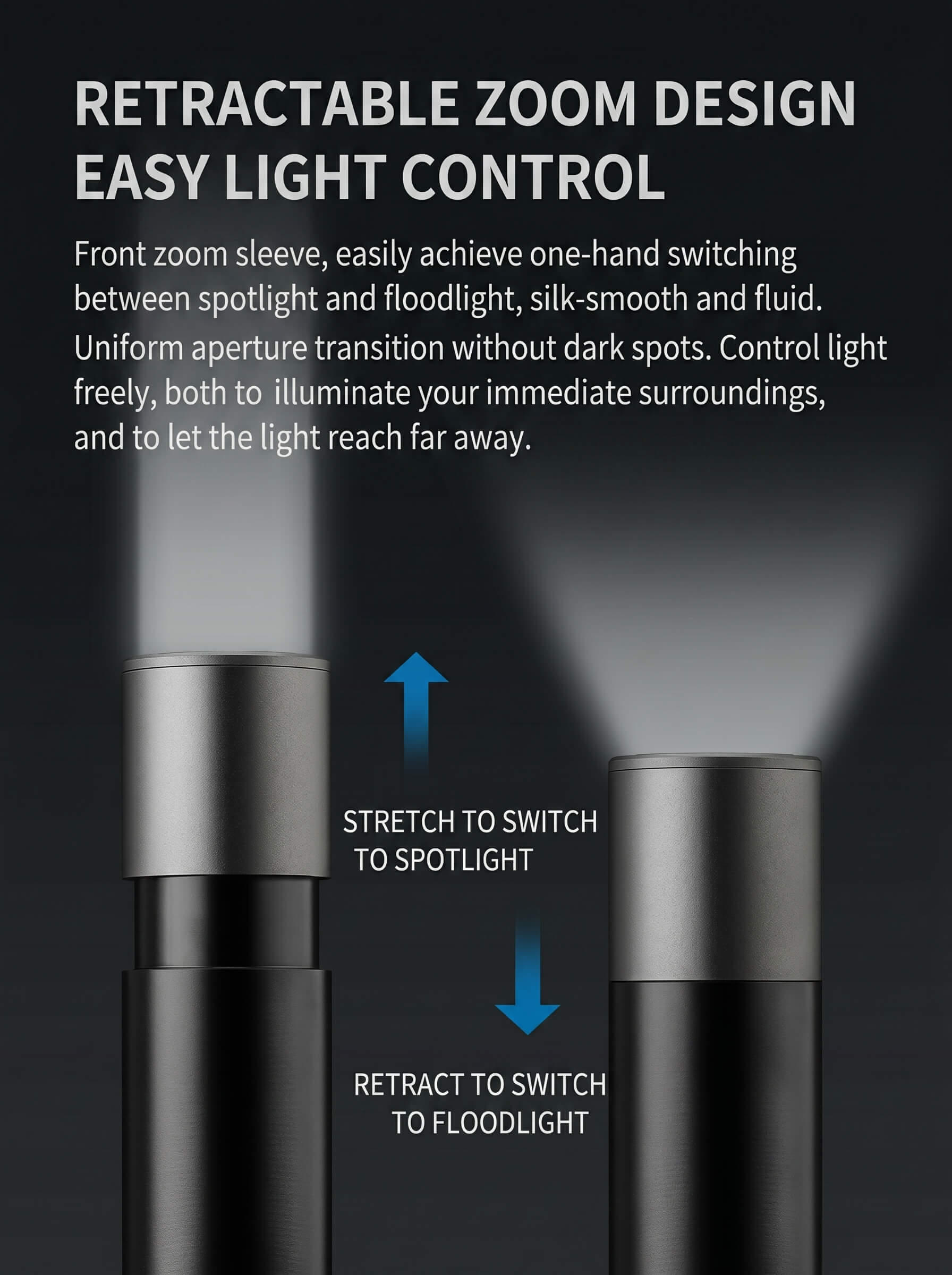 Natto Minimalist Zoom Flashlight
