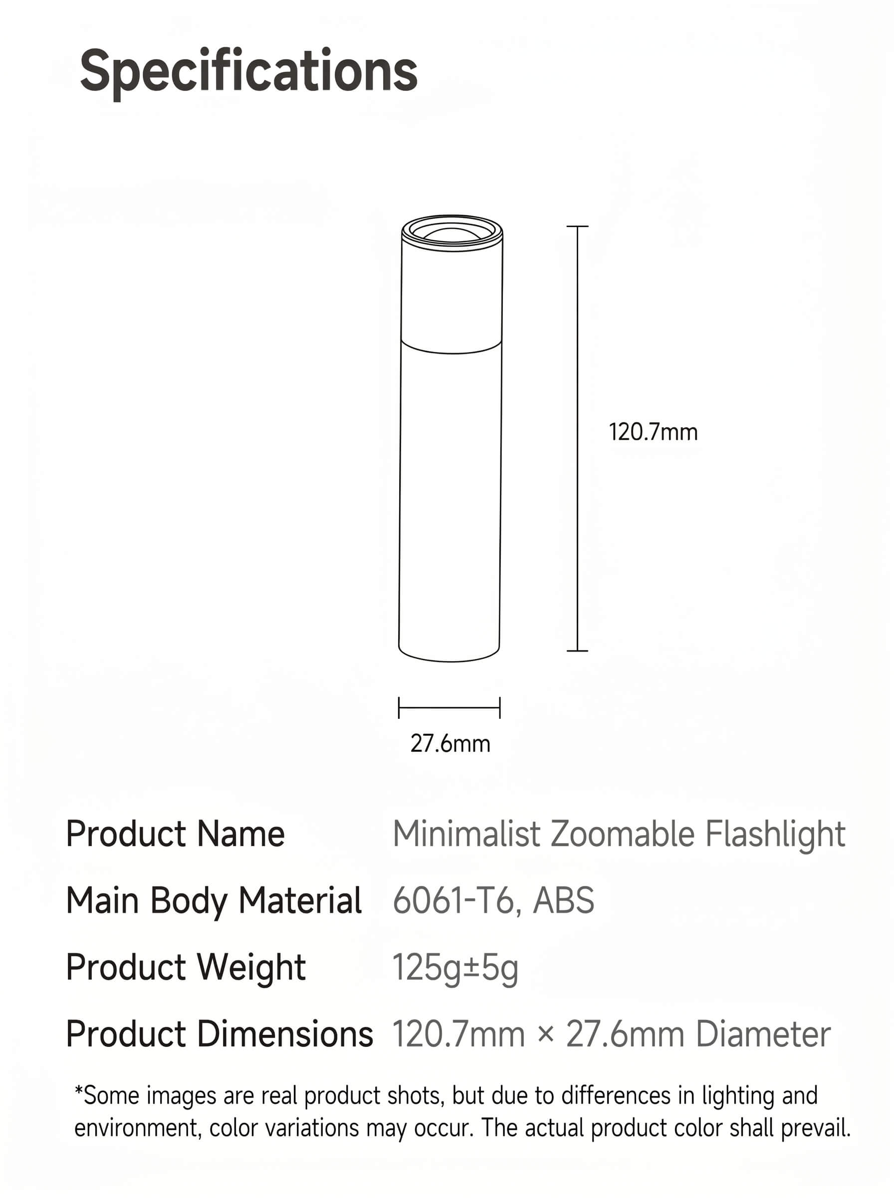 Natto Minimalist Zoom Flashlight