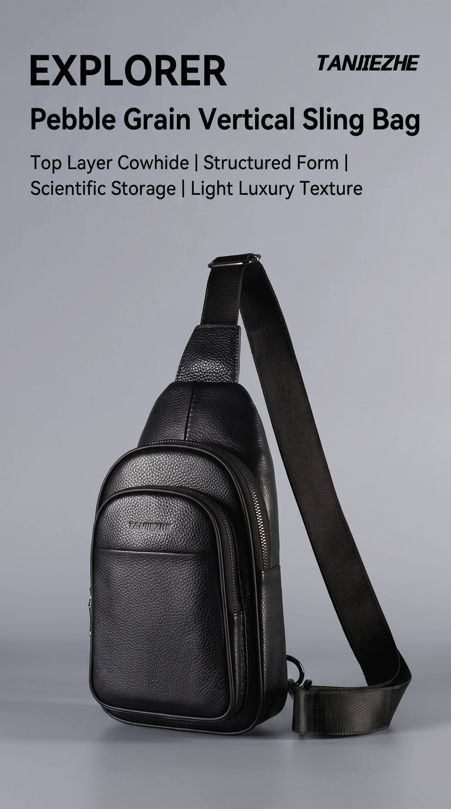 Equinox Leather Vertical Chest Bag
