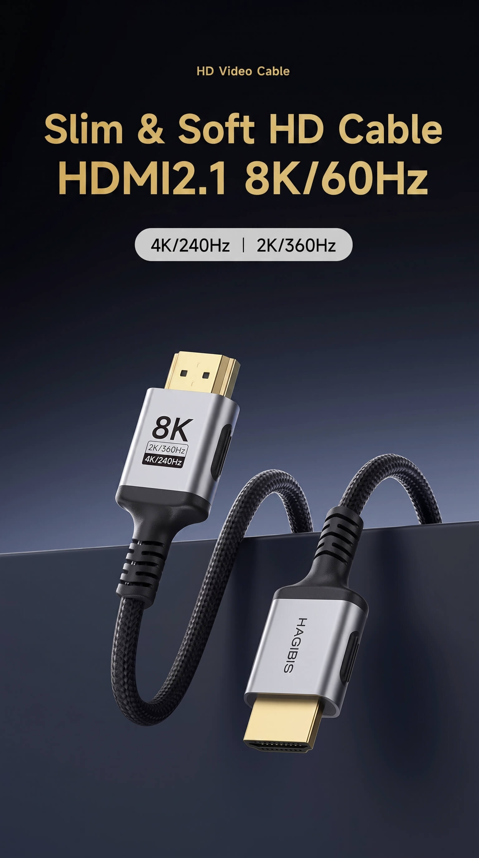 xiaomi Hagibis HDMI Slim Cable 2.1 High Definition 8K Video