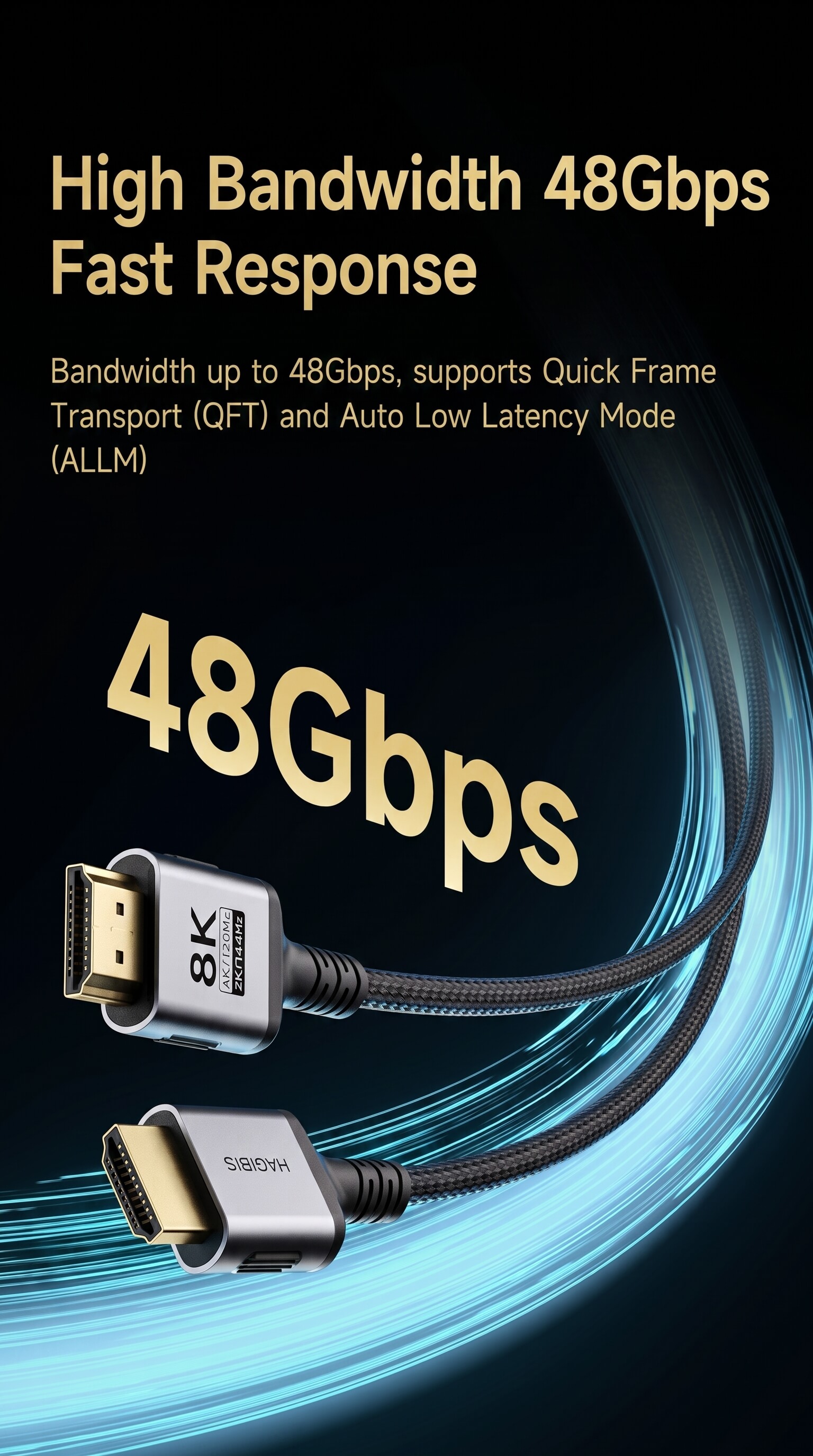 xiaomi Hagibis HDMI Slim Cable 2.1 High Definition 8K Video