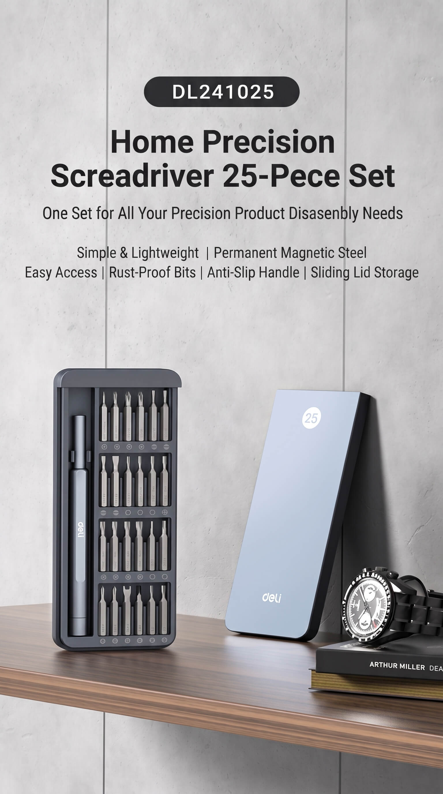 Deli 25-in-1 Precision Screwdriver Set
