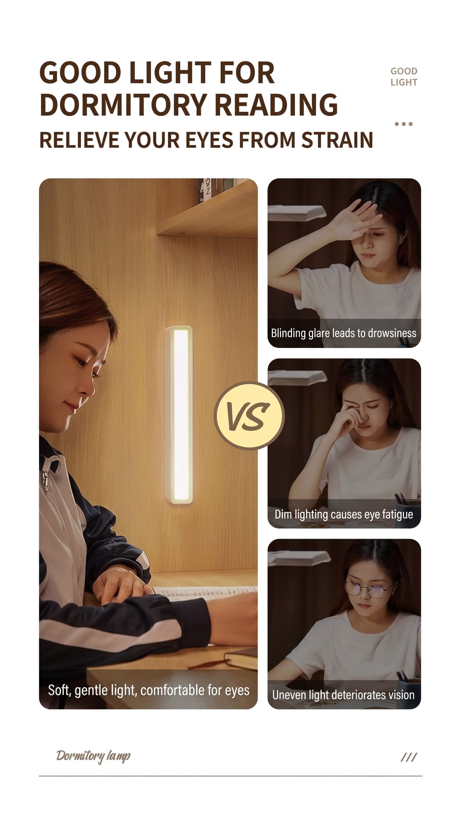 Midea Cool Light LED Desk Lamp Night Light