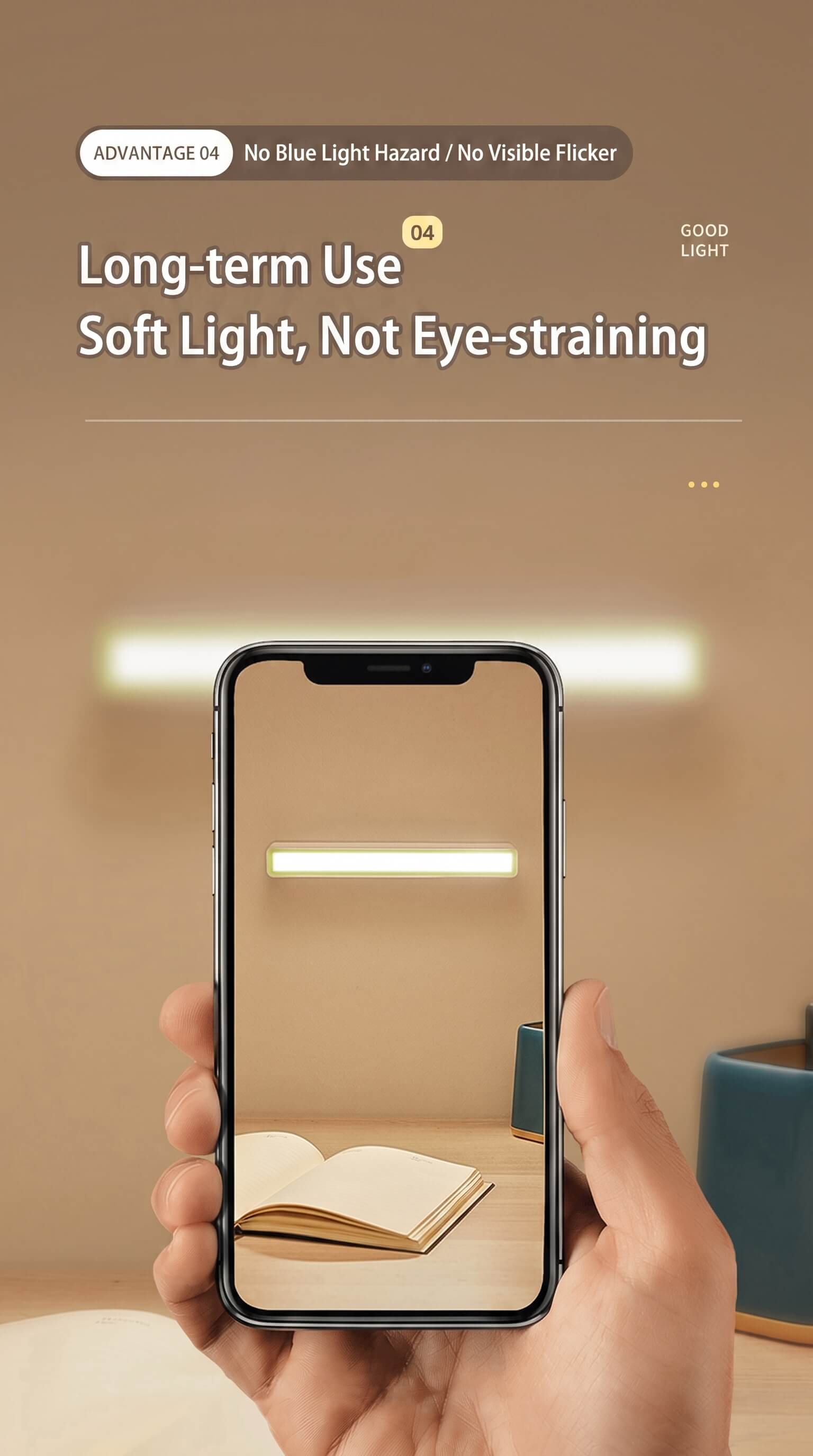 Midea Cool Light LED Desk Lamp Night Light