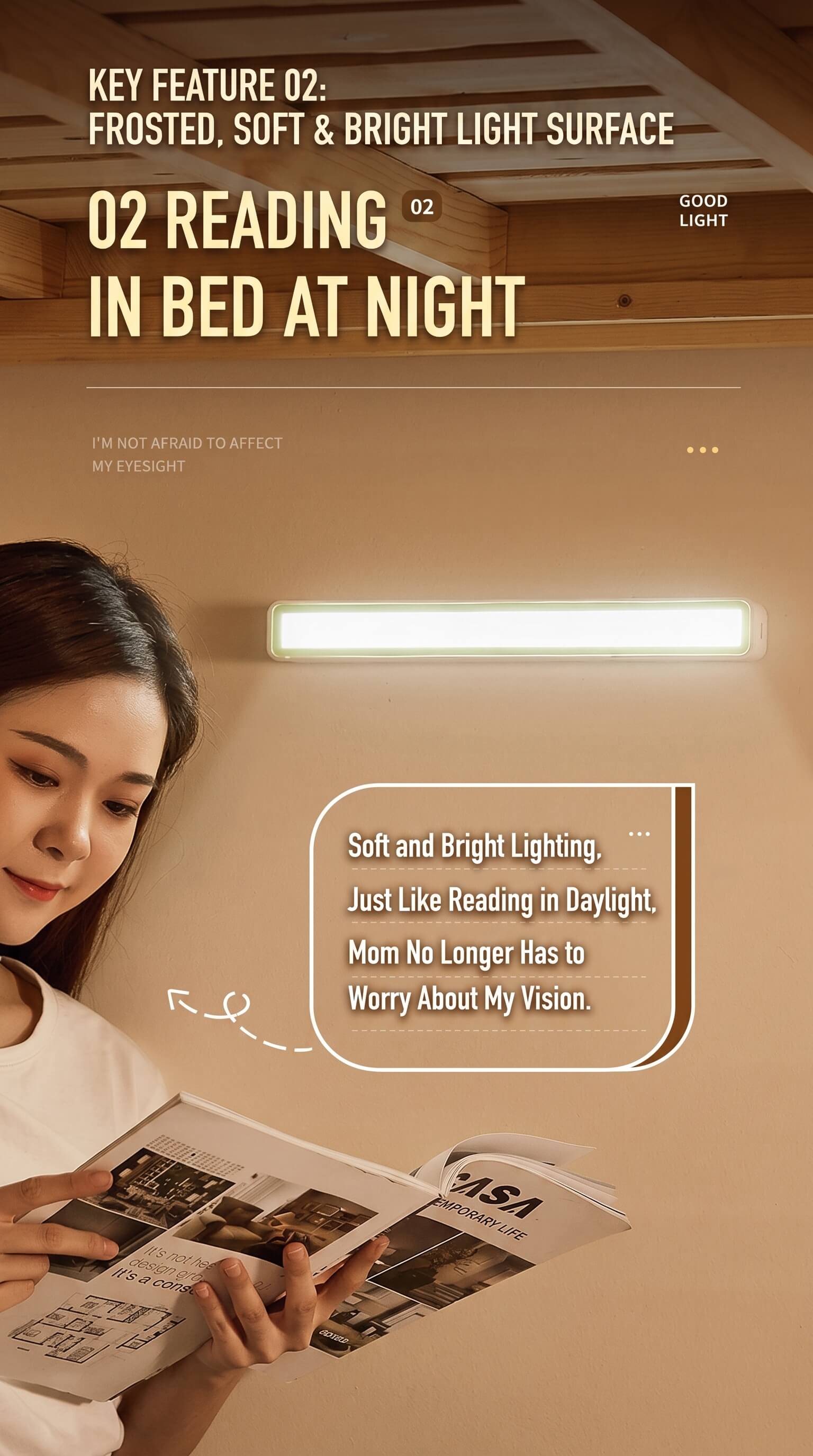 Midea Cool Light LED Desk Lamp Night Light