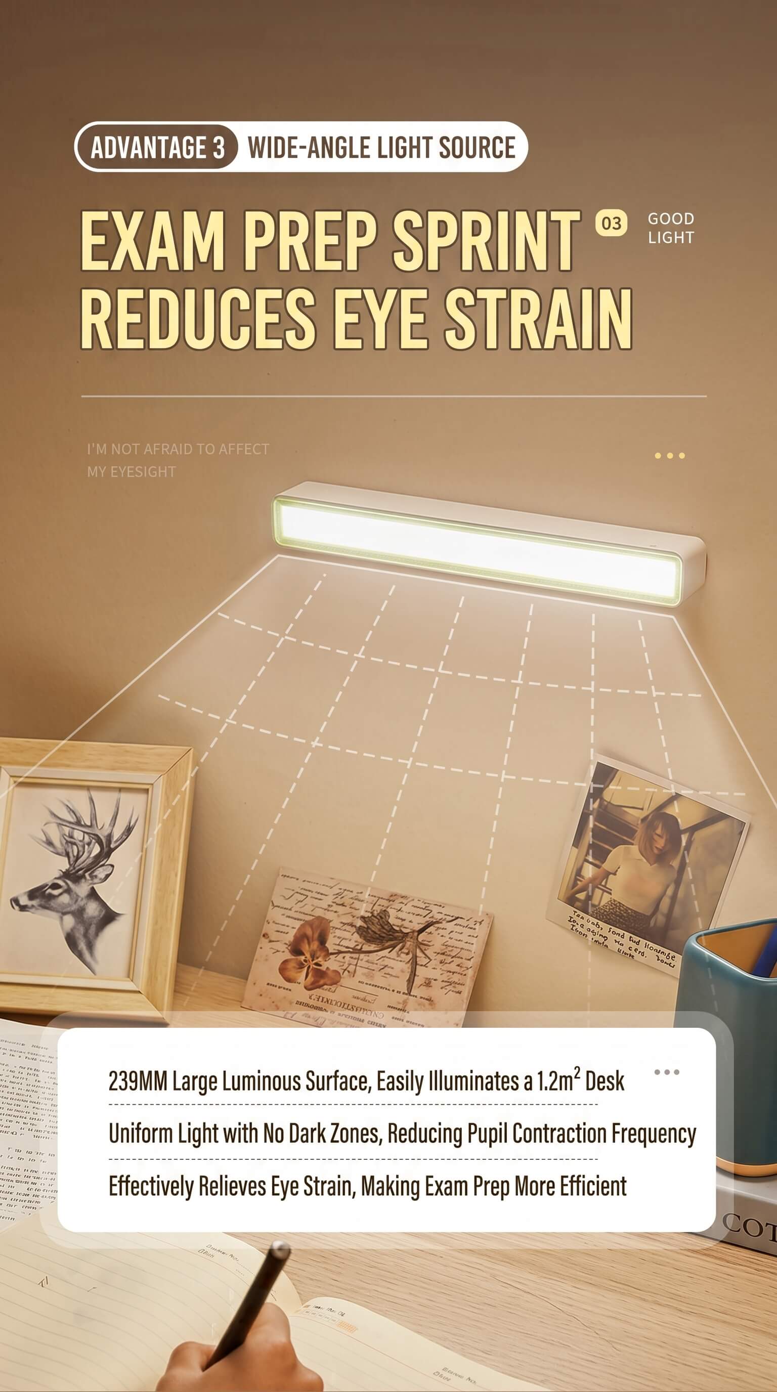 Midea Cool Light LED Desk Lamp Night Light