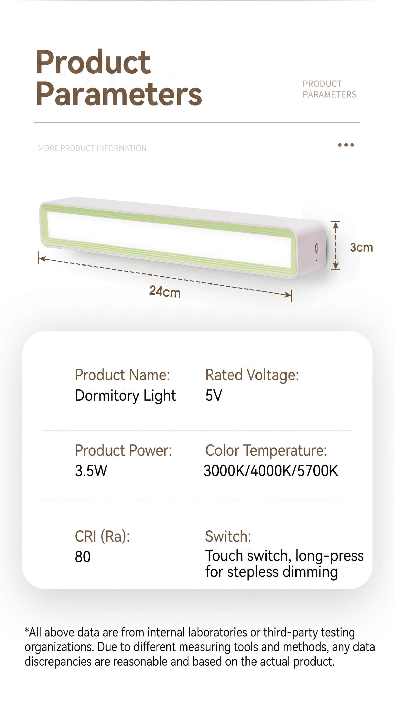 Midea Cool Light LED Desk Lamp Night Light