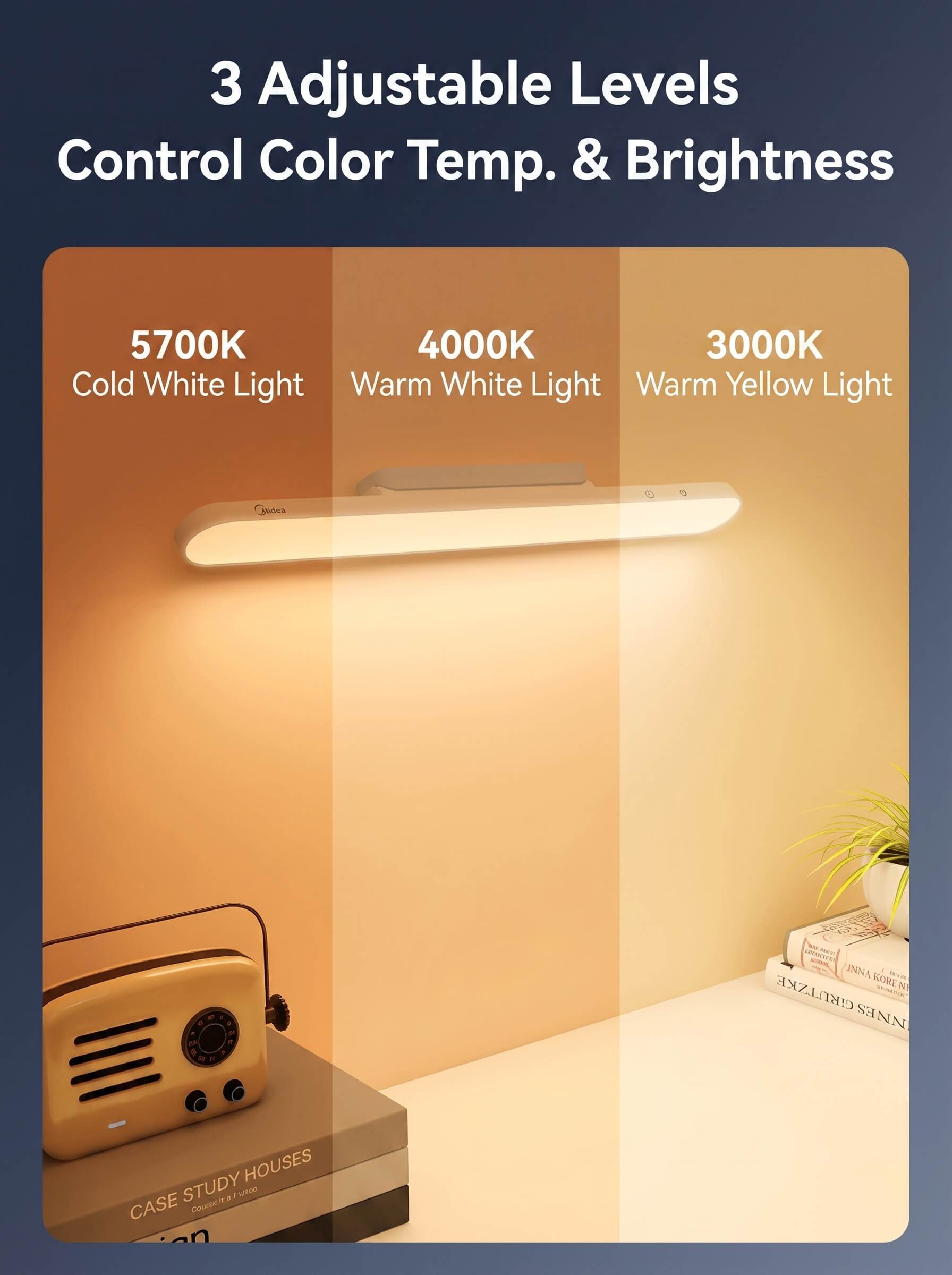 Midea Cool Light LED Desk Lamp Night Light