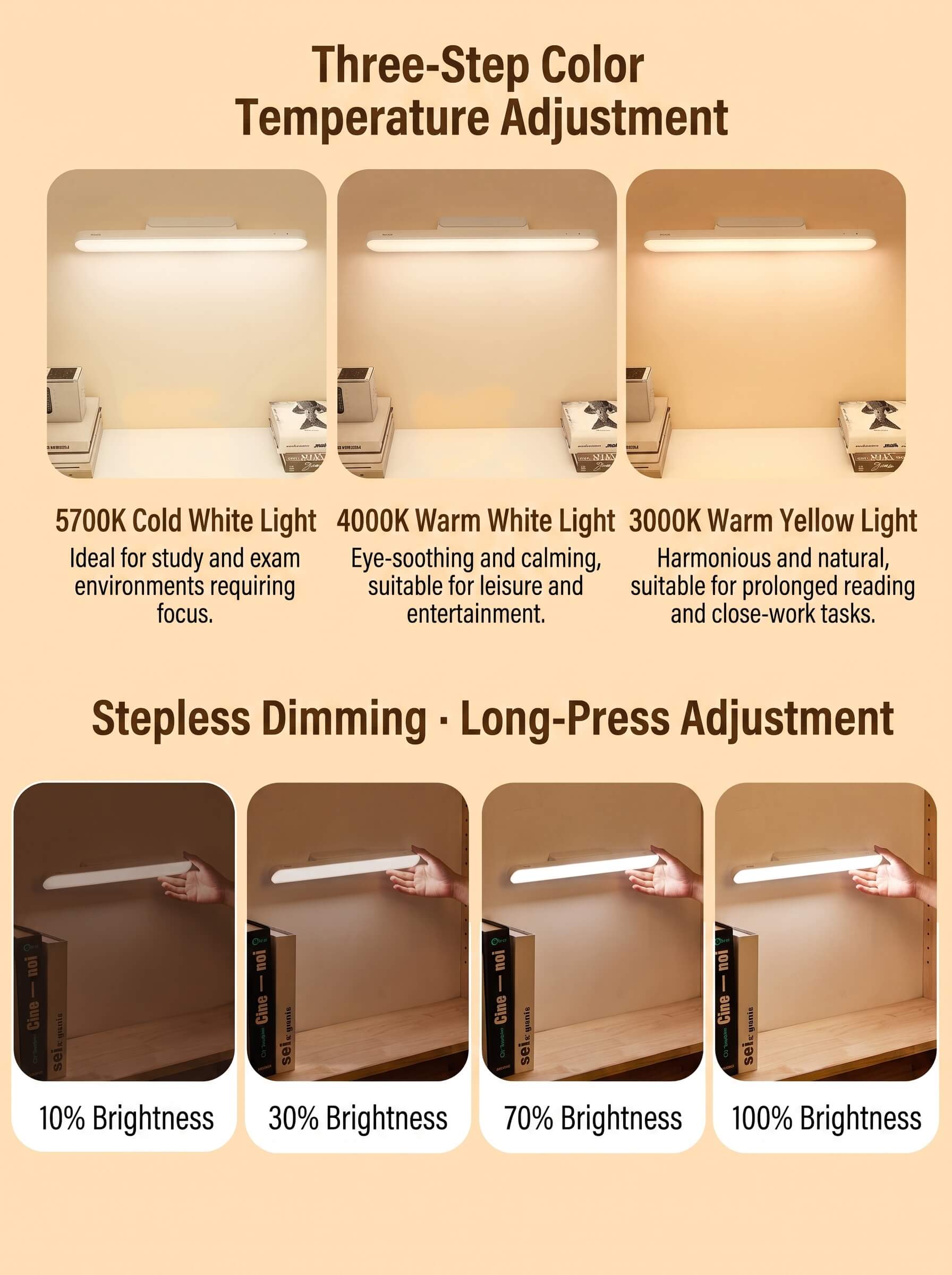 Midea Cool Light LED Desk Lamp Night Light