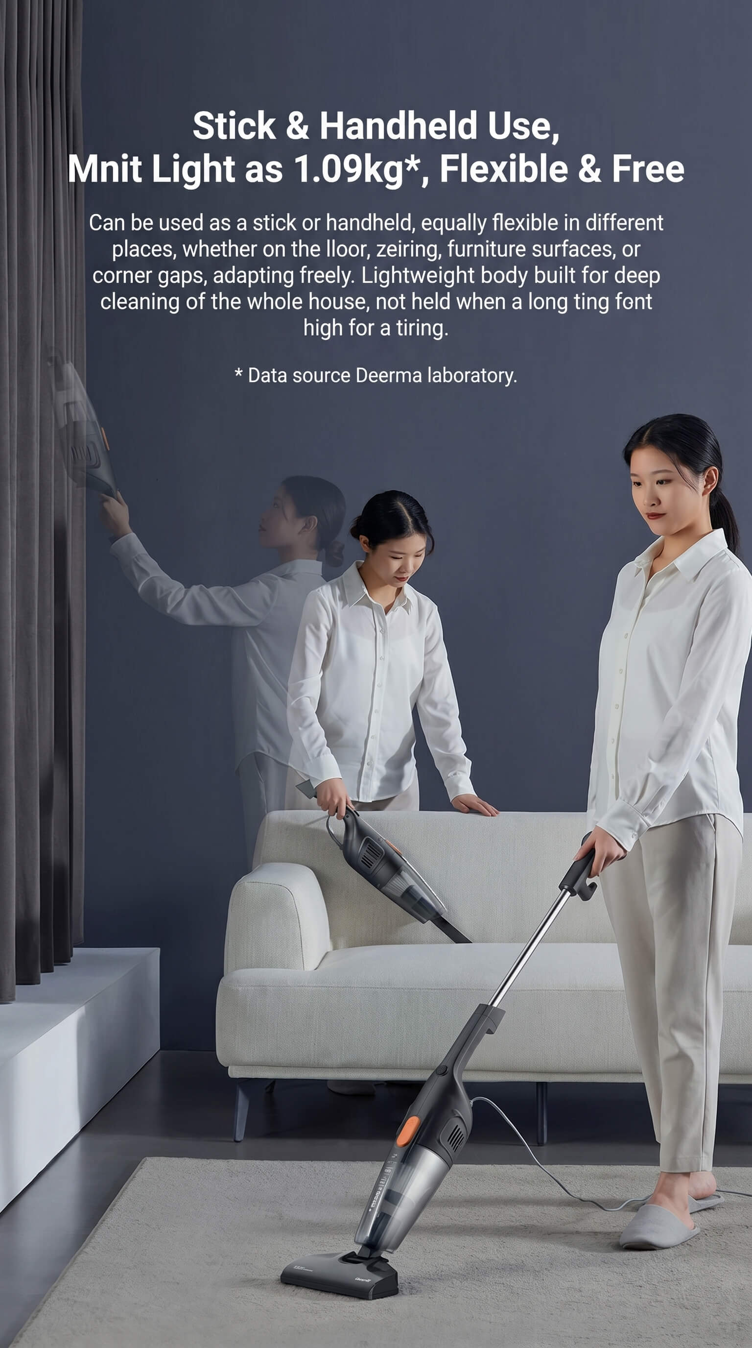 Deerma Small Handheld Corded Vacuum Cleaner