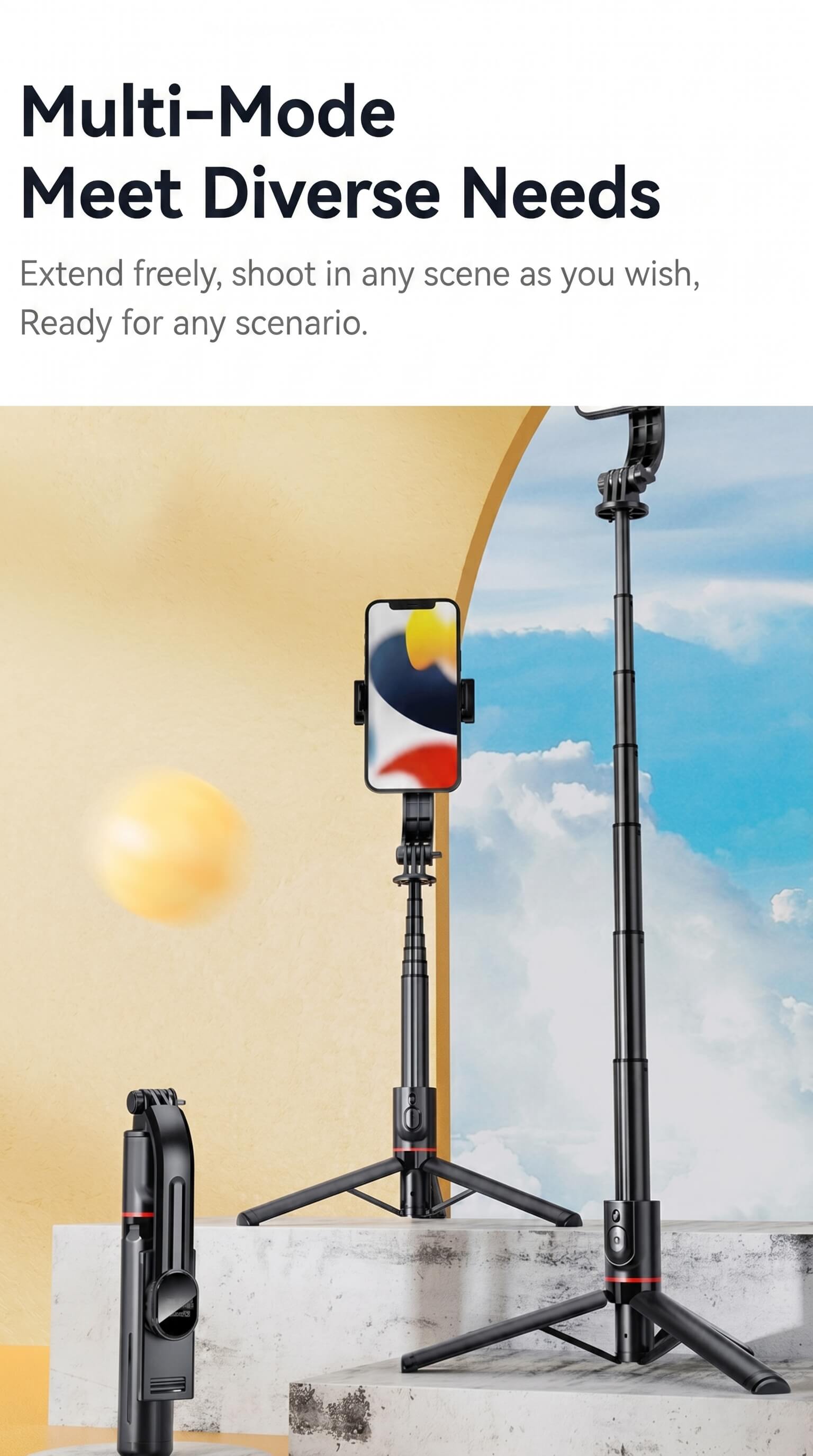 L12 Selfie Stick Tripod 360
