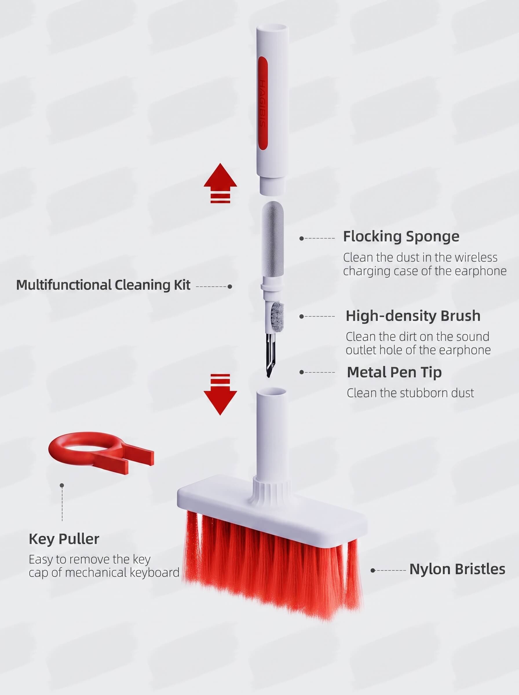Haibeisi Keyboard Cleaning Brush Kit