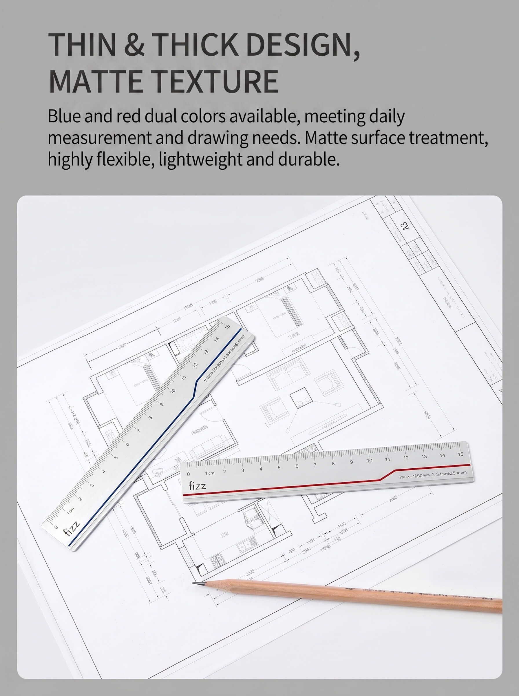 Xiaomi Fizz Frosted Alloy Ruler Set FZ22702