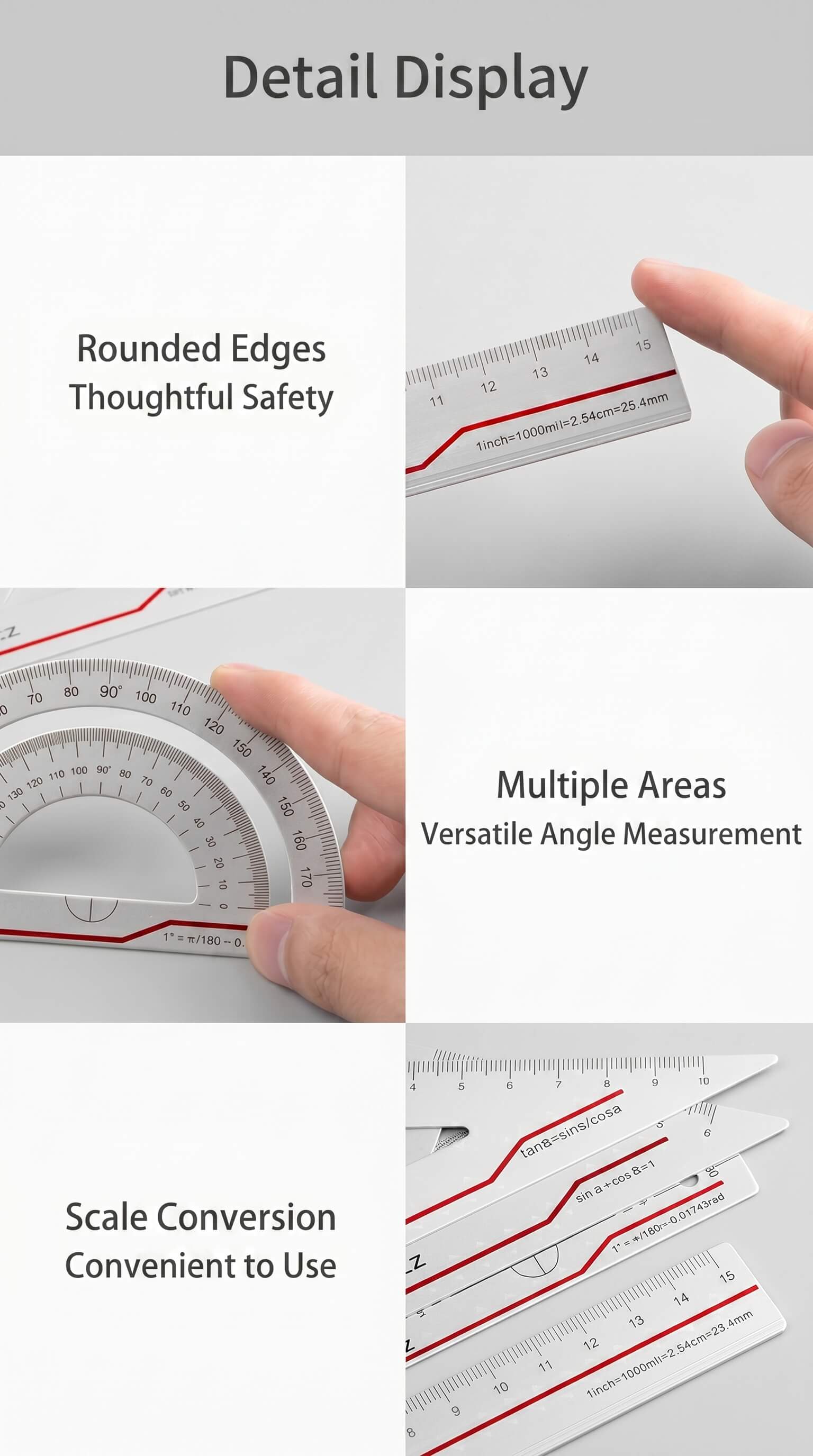 Xiaomi Fizz Frosted Alloy Ruler Set FZ22702