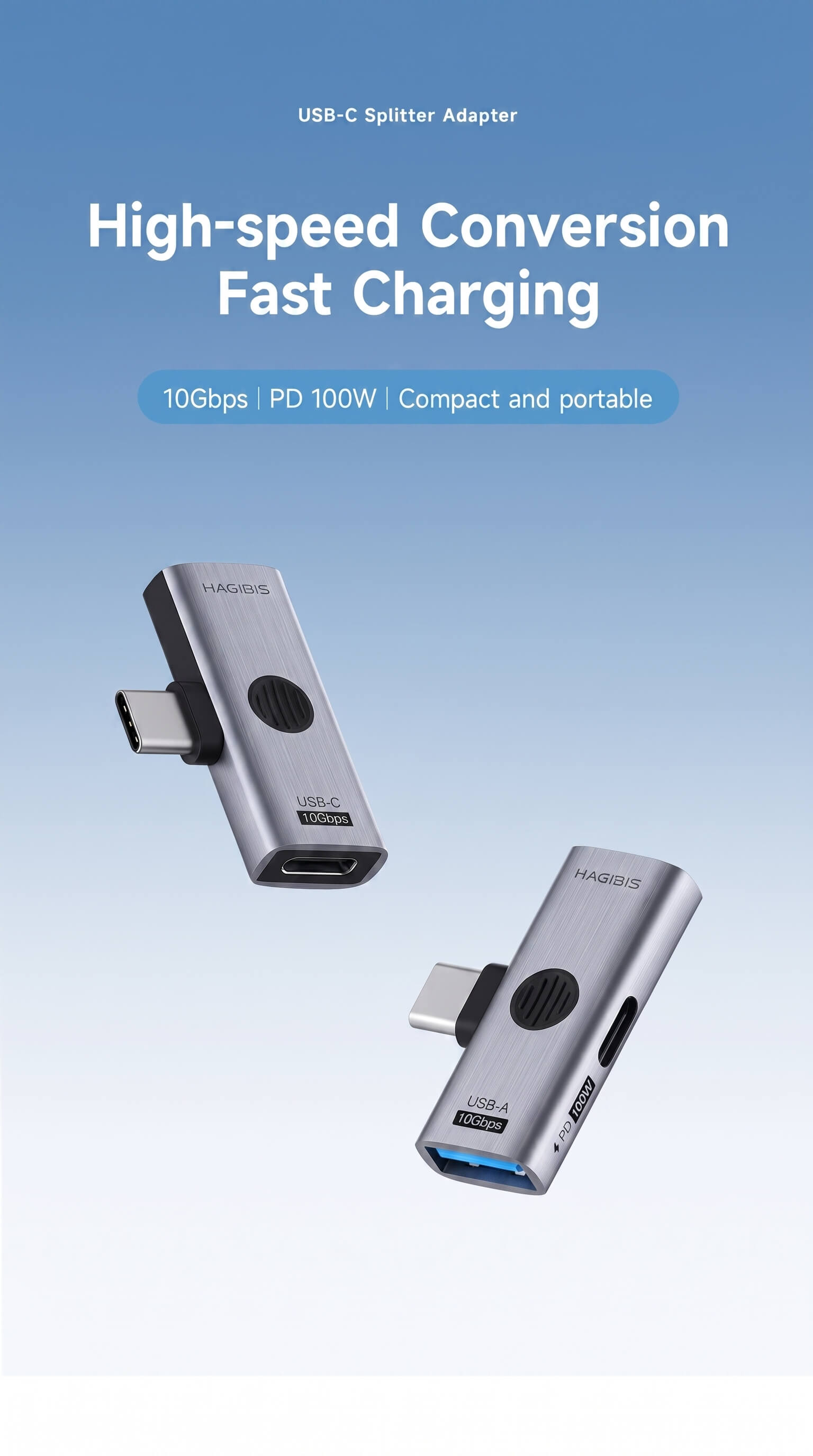 Haibeisi Type-C to OTG 1-to-2 USB