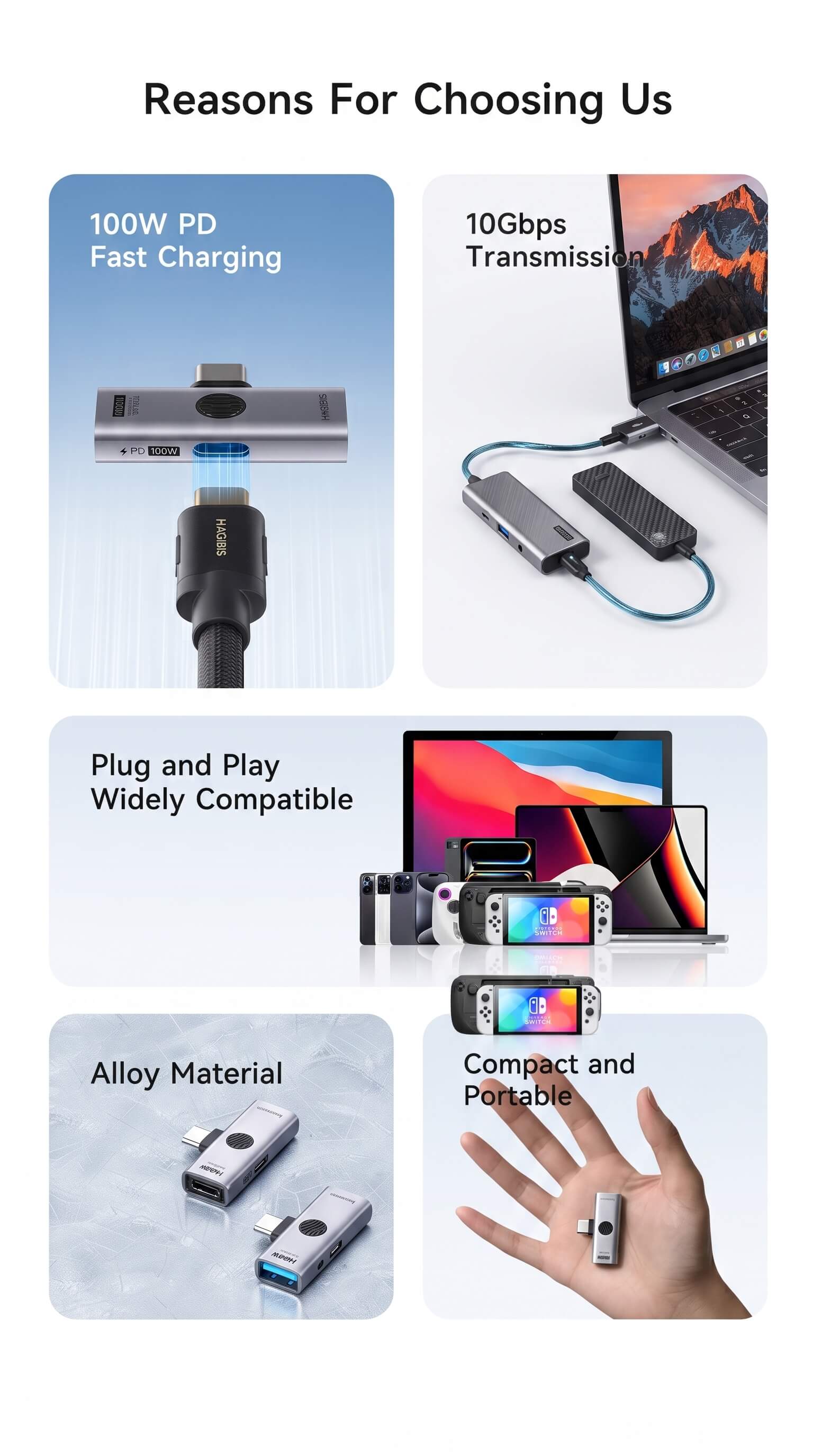 Haibeisi Type-C to OTG 1-to-2 USB