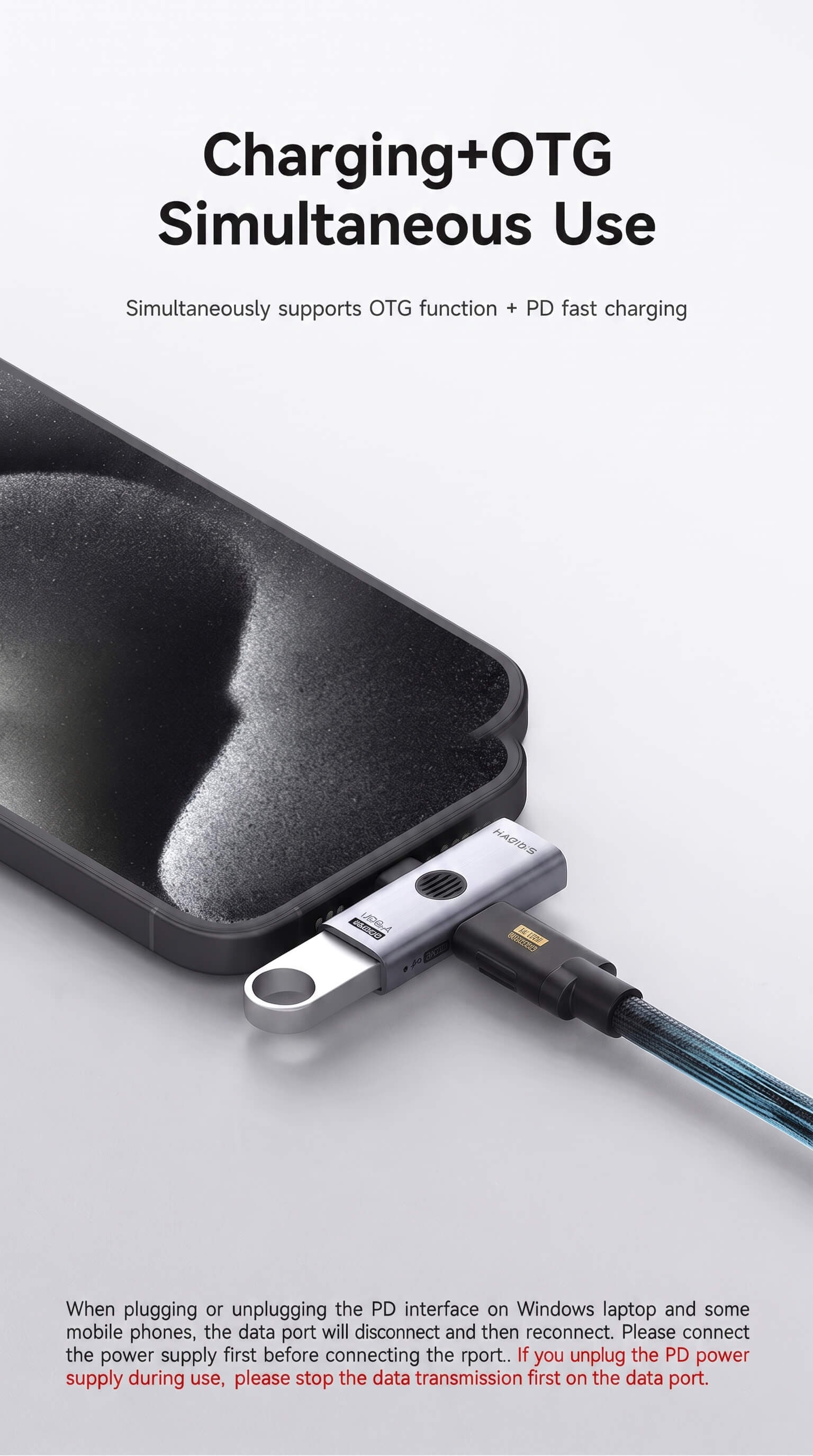 Haibeisi Type-C to OTG 1-to-2 USB