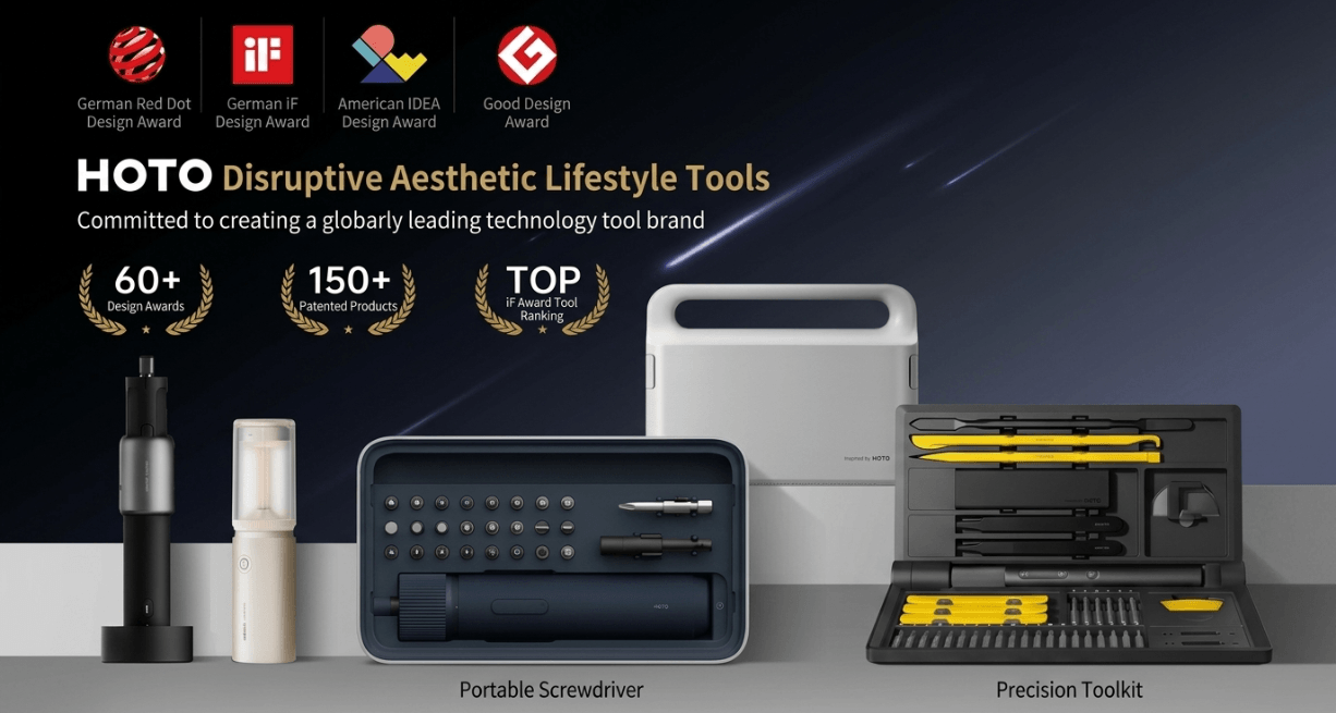 HOTO Little Monkey Tool Box Household Electric Screwdriver Set