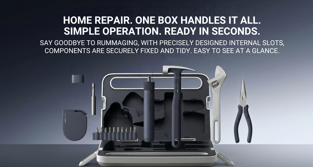 HOTO Little Monkey Tool Box Household Electric Screwdriver Set