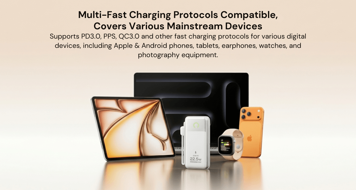 Speed-Up Power Bank with Built-in Cable 10000mAh 22.5W