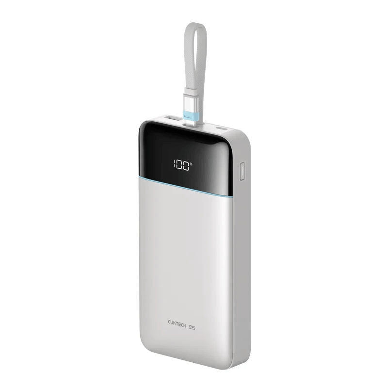CUKTECH 25000mAh 120W Power Bank With Built-in Cable