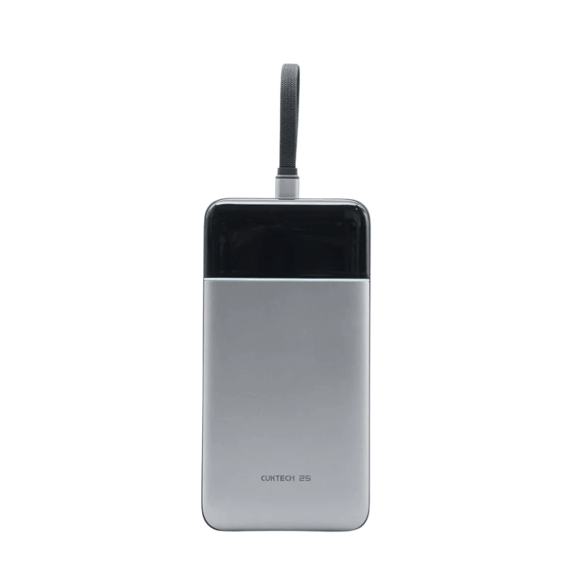 CUKTECH 25000mAh 120W Power Bank with Built-in Cable Grey 