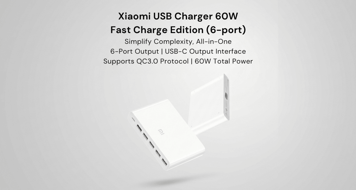 Xiaomi USB Charger 60W Fast Charging Version (6 Ports)