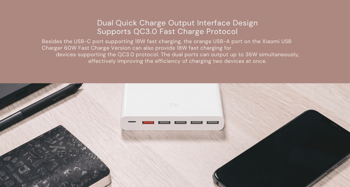Xiaomi USB Charger 60W Fast Charging Version (6 Ports)