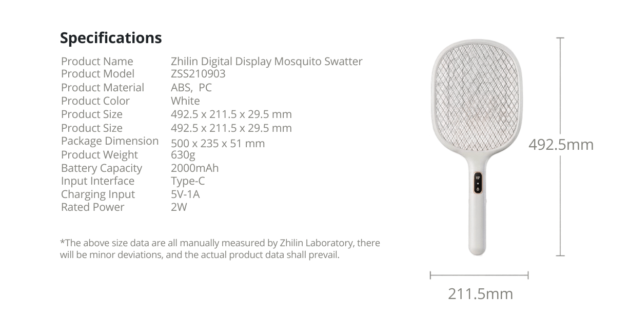 Mi Qualitell Digital Display Mosquito Swatter