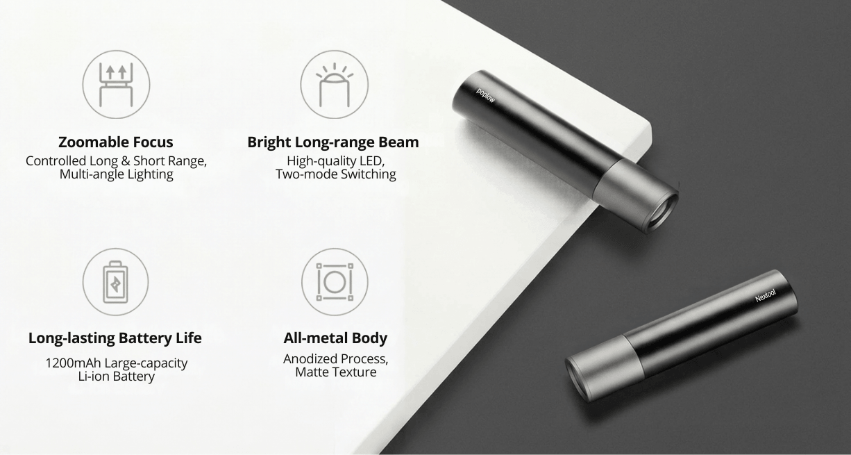 Natto Minimalist Zoom Flashlight