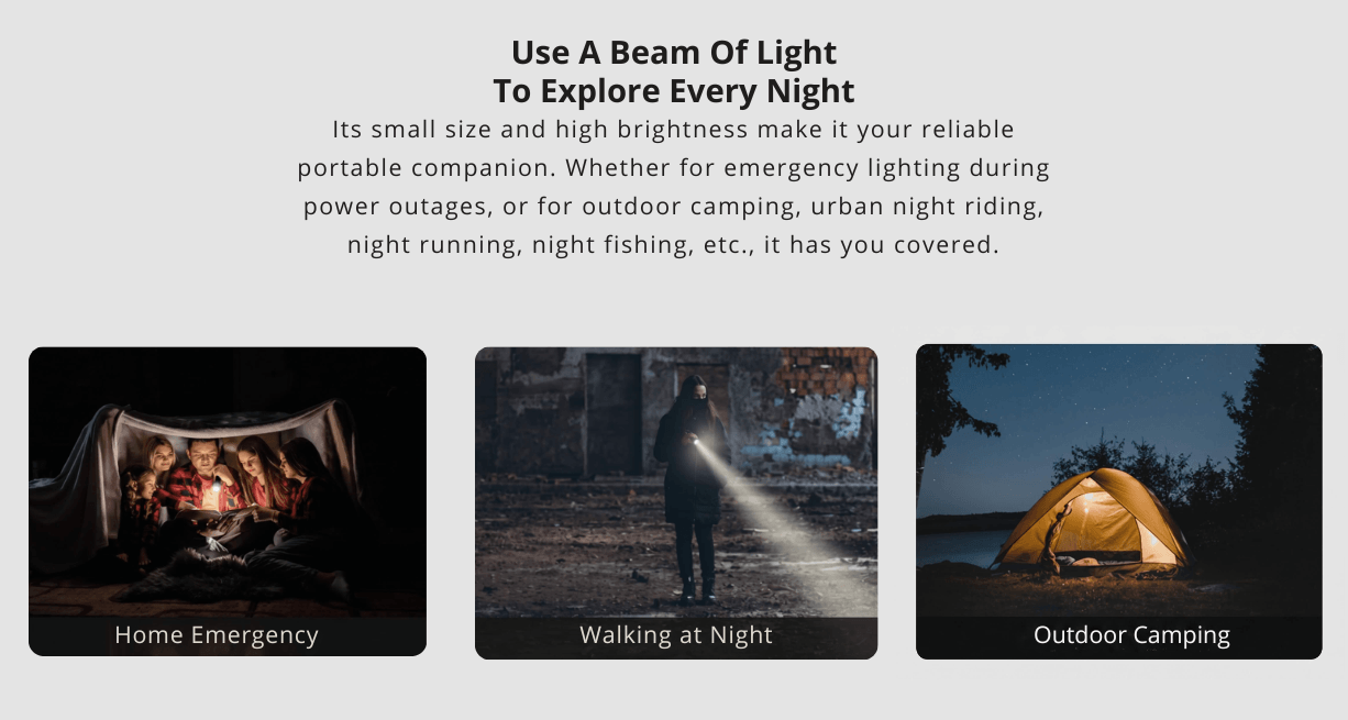 Natto Minimalist Zoom Flashlight