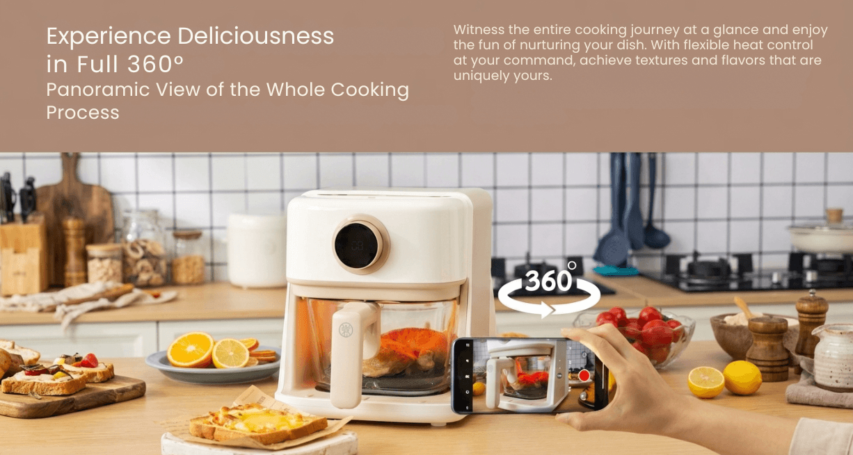 Zhiwu Boiling Visual Air Fryer Transparent Glass