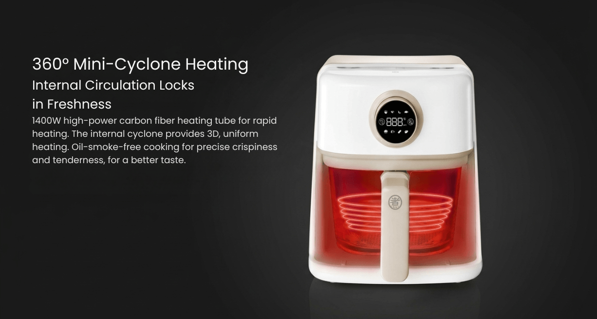 Zhiwu Boiling Visual Air Fryer Transparent Glass