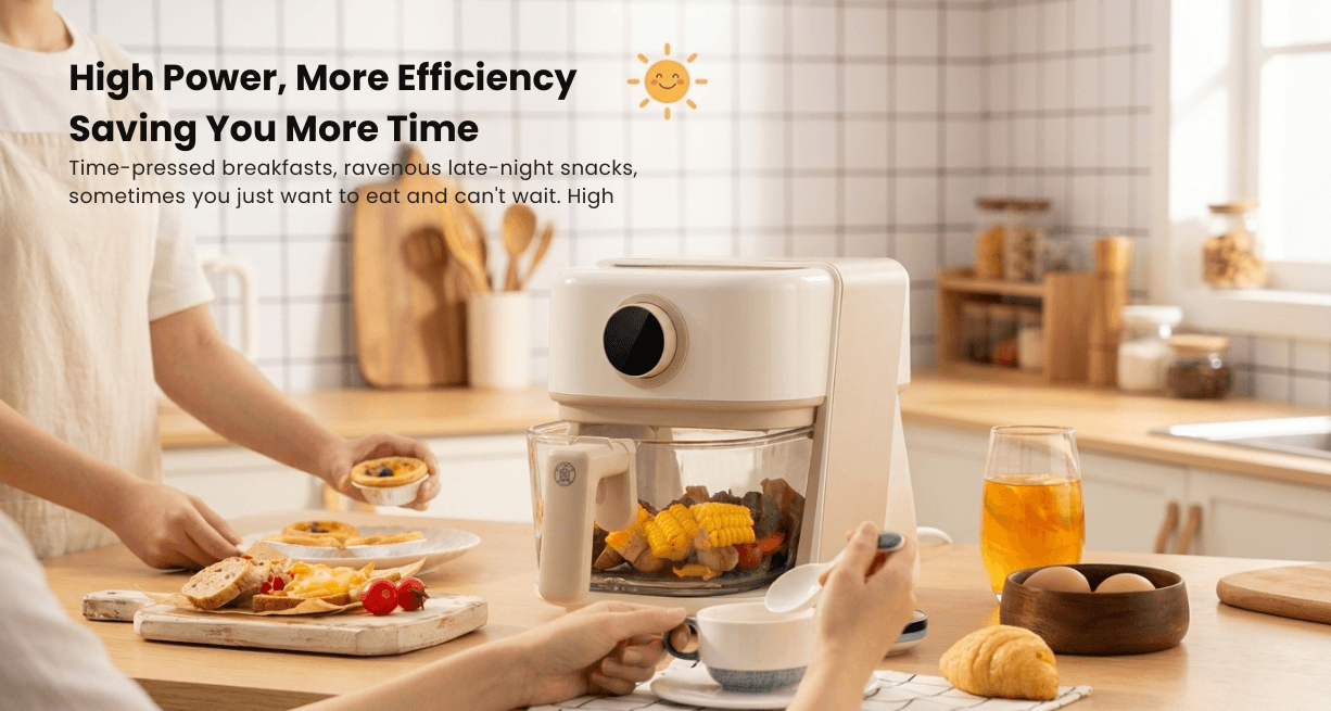 Zhiwu Boiling Visual Air Fryer Transparent Glass