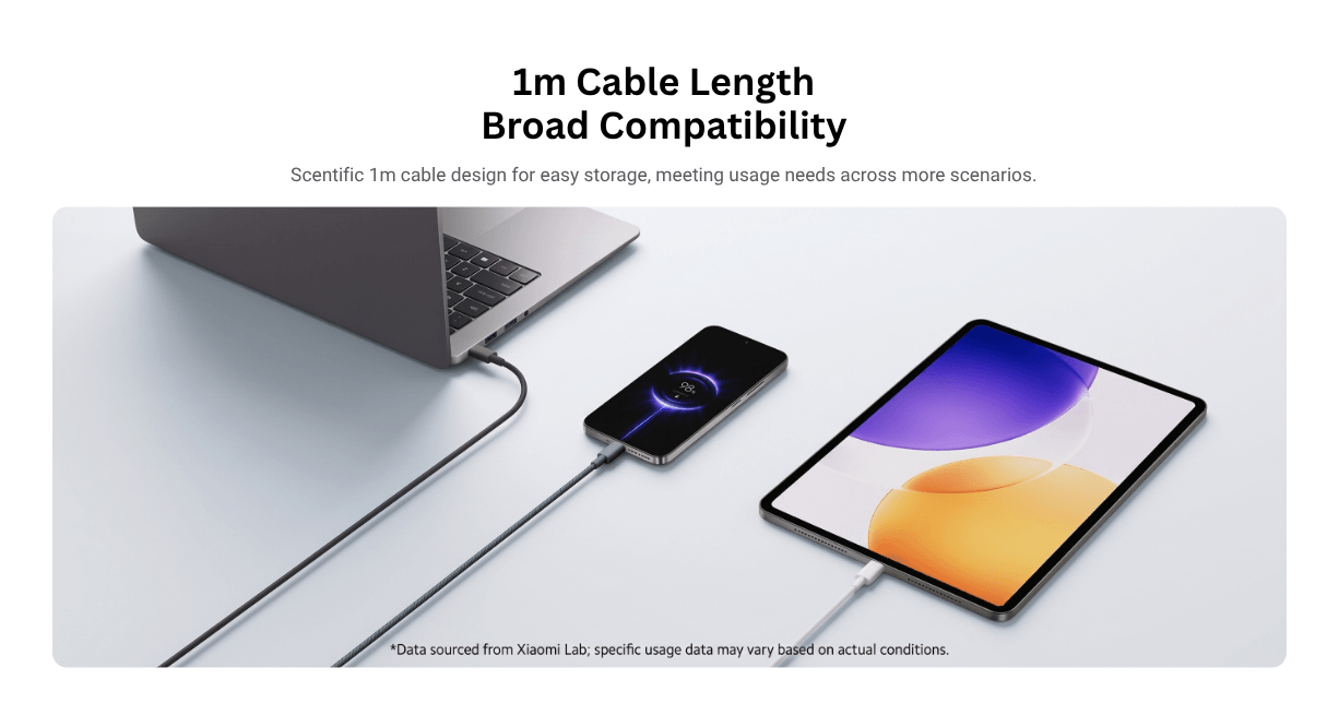 Xiaomi 6A Braided Fast Charging Data Cable USB-A to USB-C