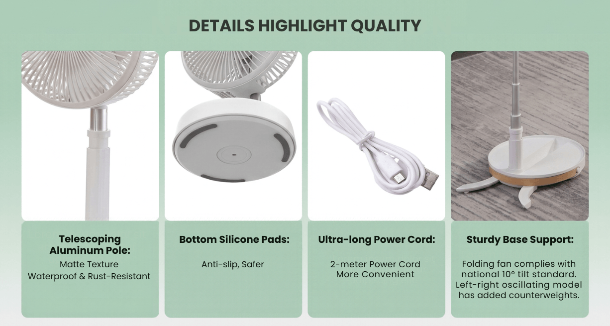 JIPIN instant folding storage fan